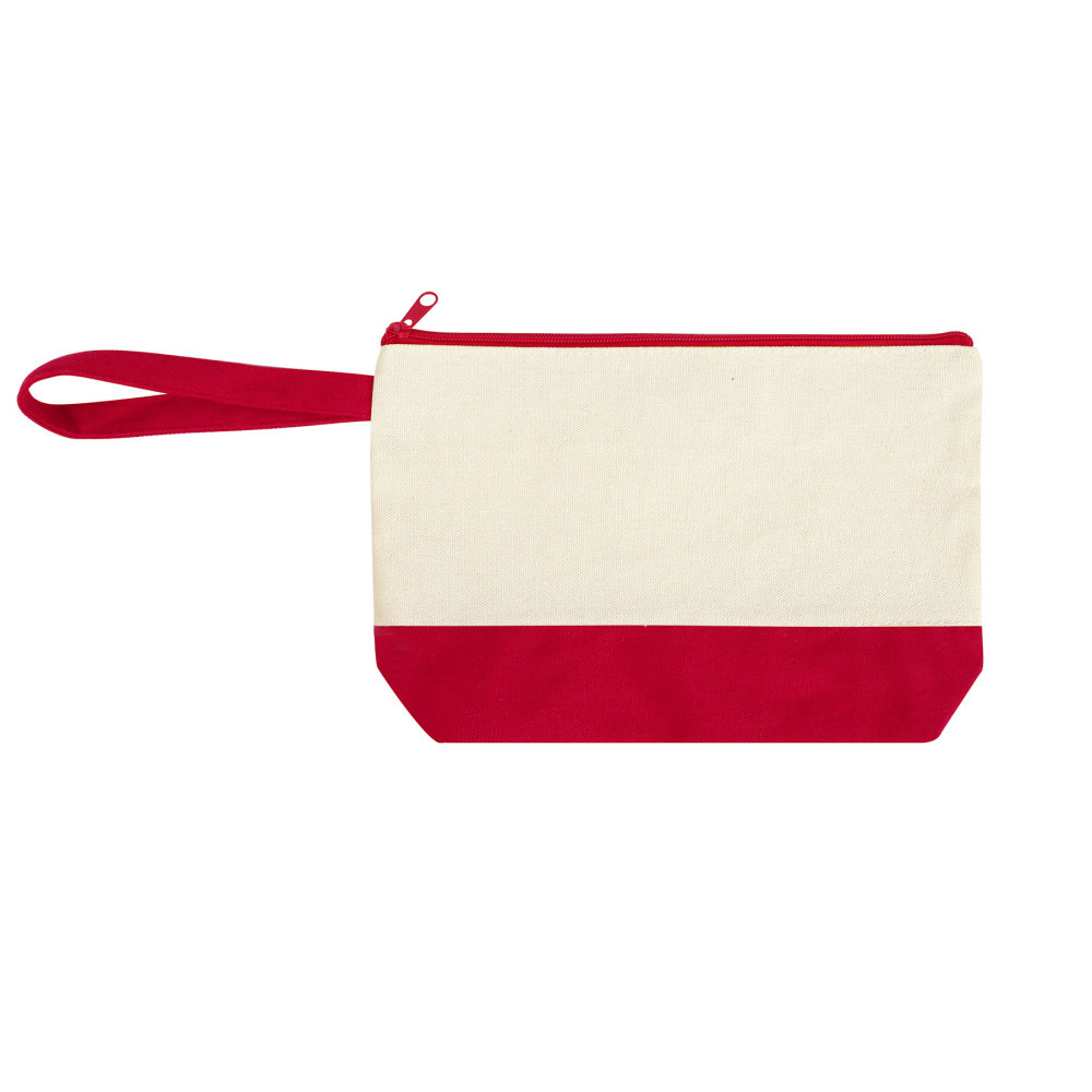 Cotton Canvas Two-Tone Cosmetic Pouch