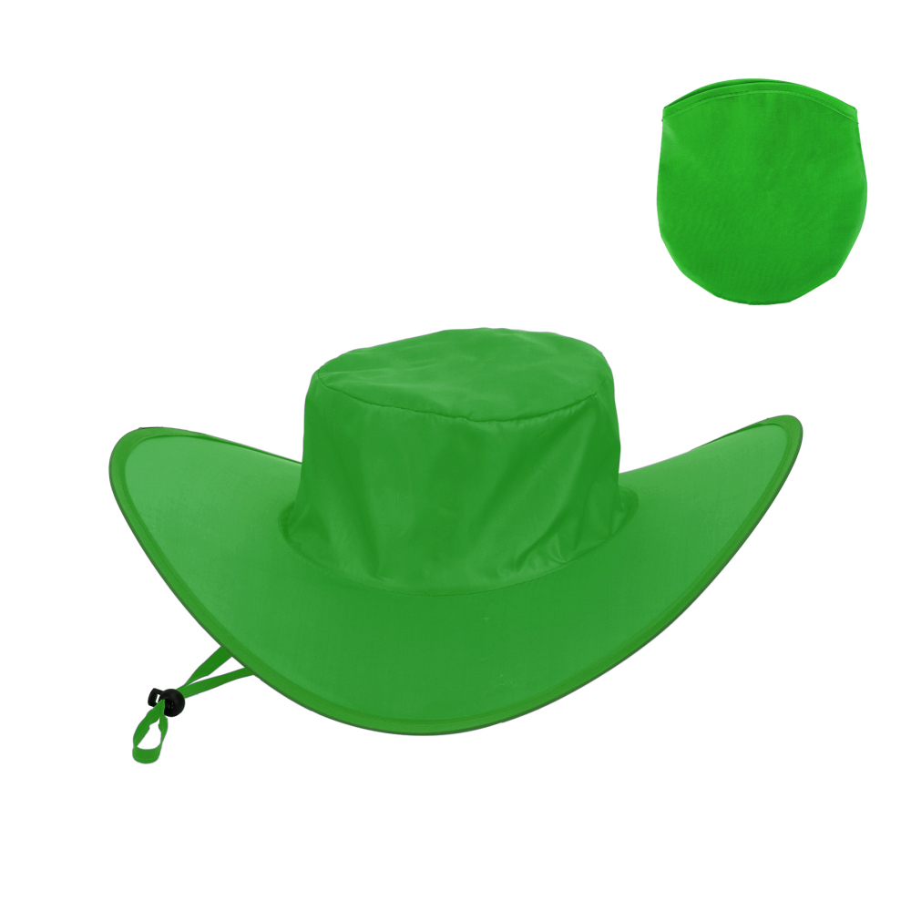 Packable Polyester Cowboy Hat with Storage Pouch
