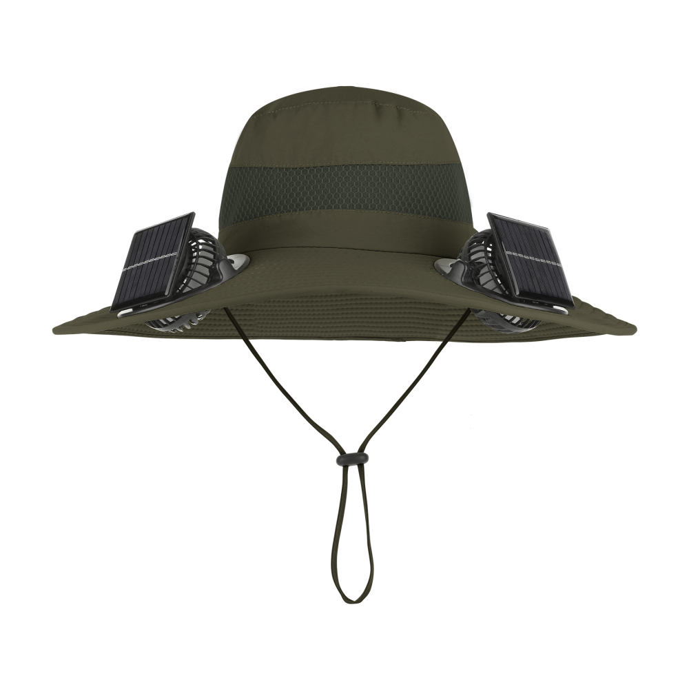 Solar-Powered Wide Brim Safari Cooling Hat
