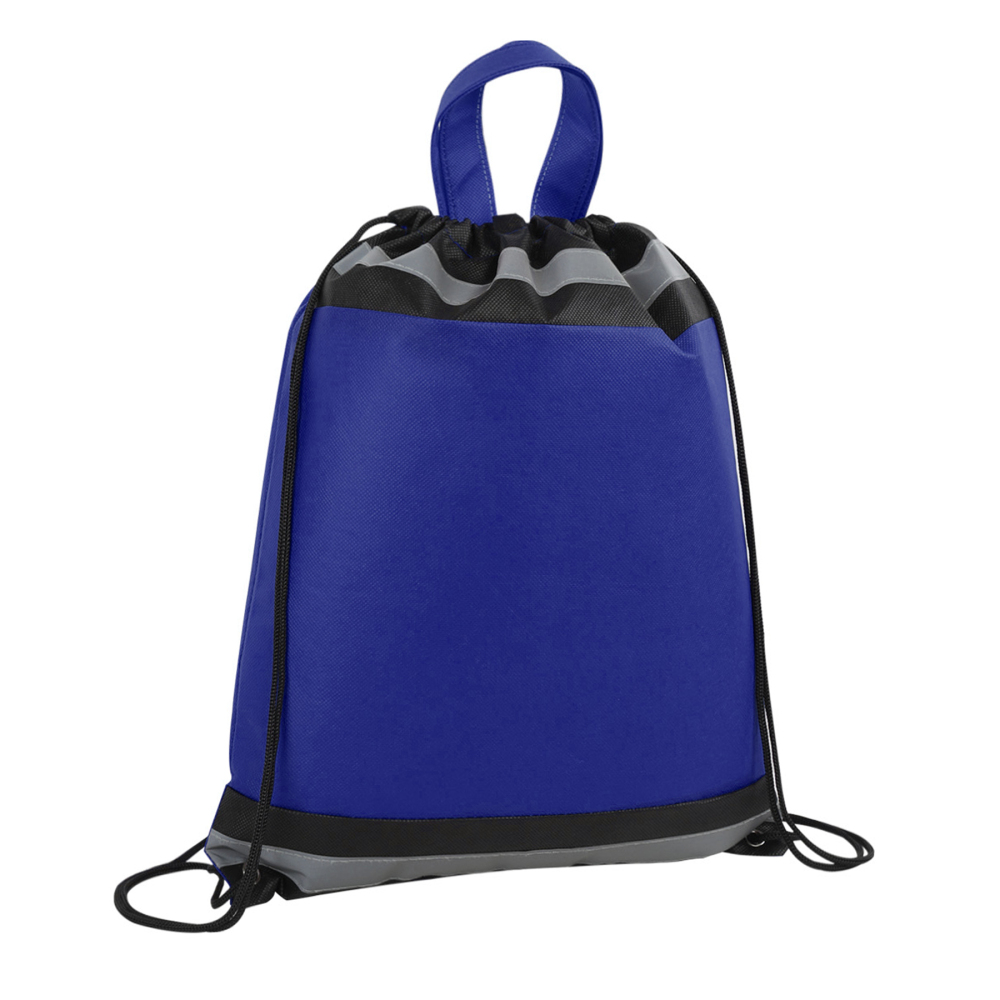 Reflective Strip Non-Woven Drawstring Bag