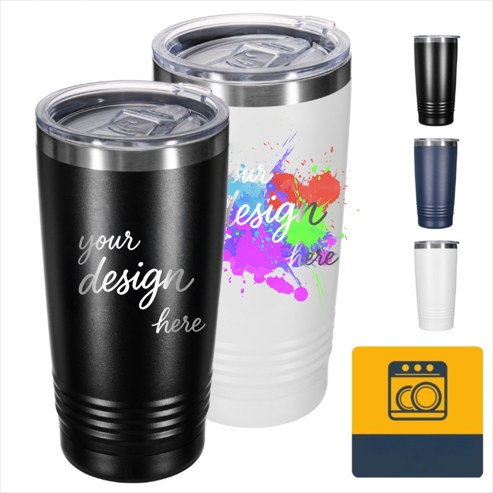 Vacuum - Insulated Ringneck Tumbler, 20 Oz Stainless Steel With Lid