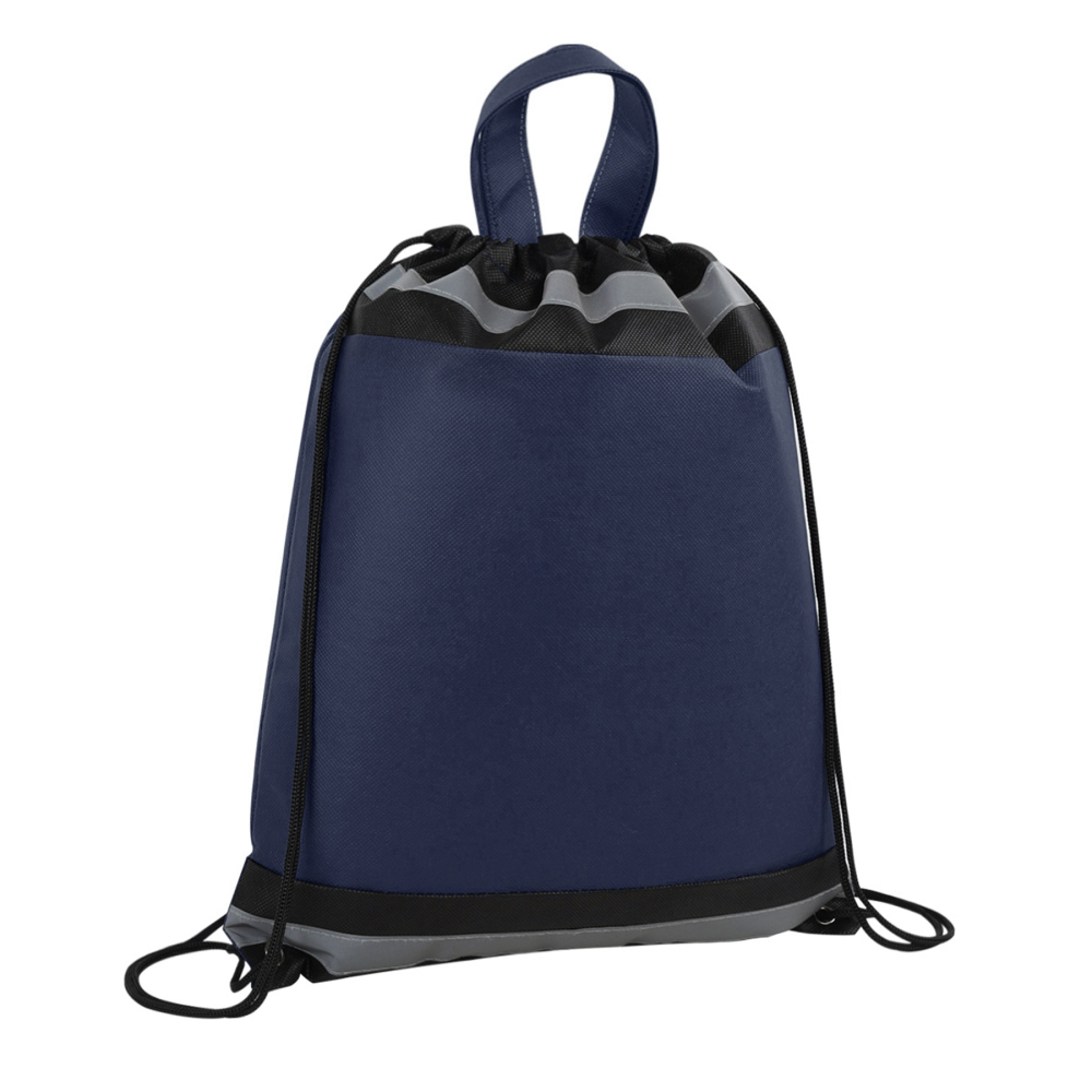 Reflective Strip Non-Woven Drawstring Bag