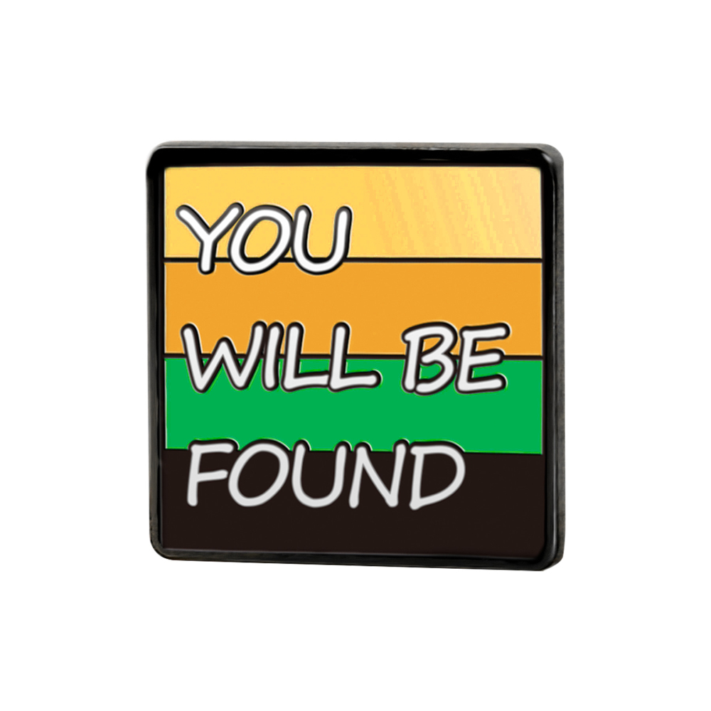 1-Inch Square Hard Enamel Cloisonné Pin