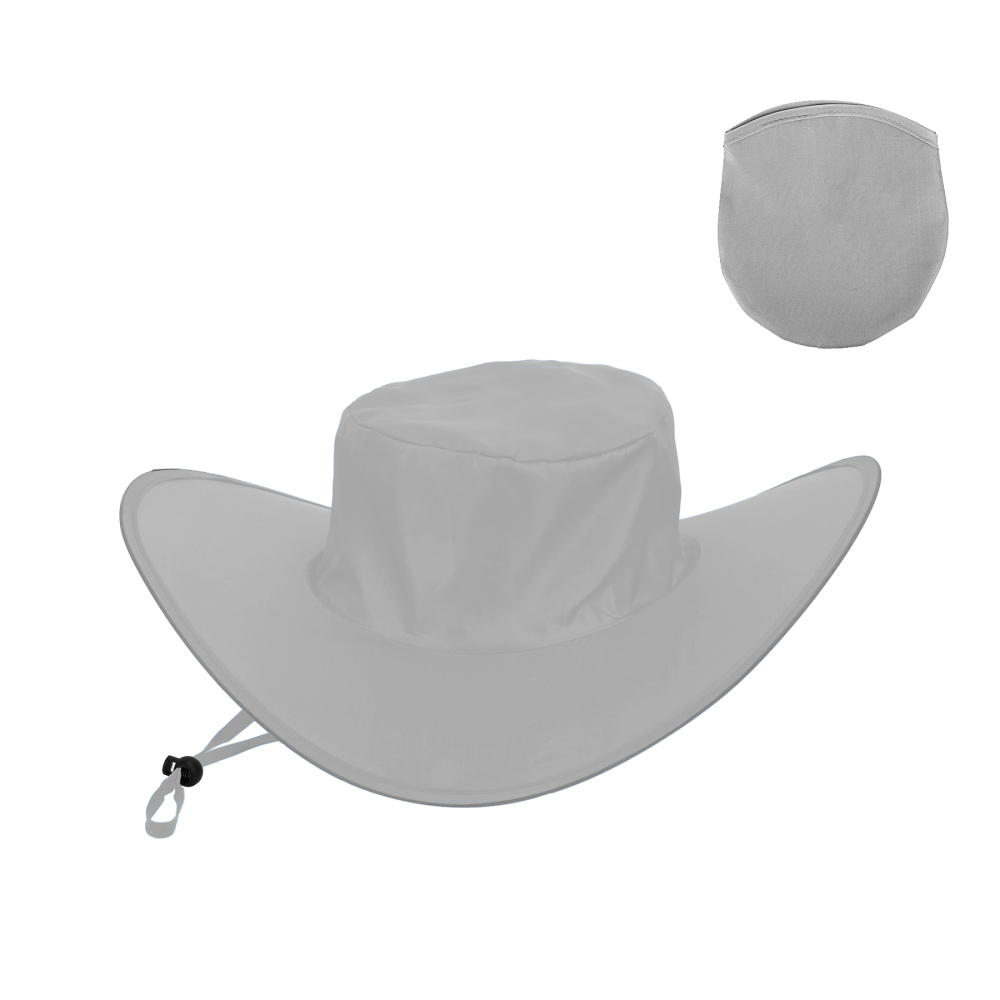 Packable Polyester Cowboy Hat with Storage Pouch