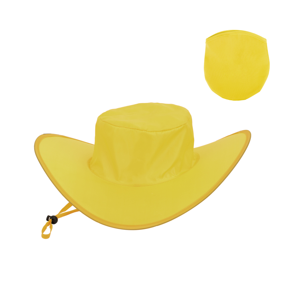 Packable Polyester Cowboy Hat with Storage Pouch