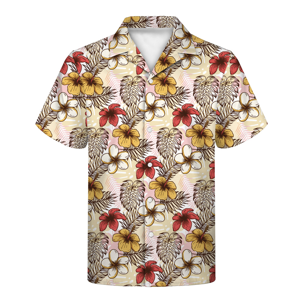Men's Lightweight Hawaiian Camp Shirt with Sublimated Print