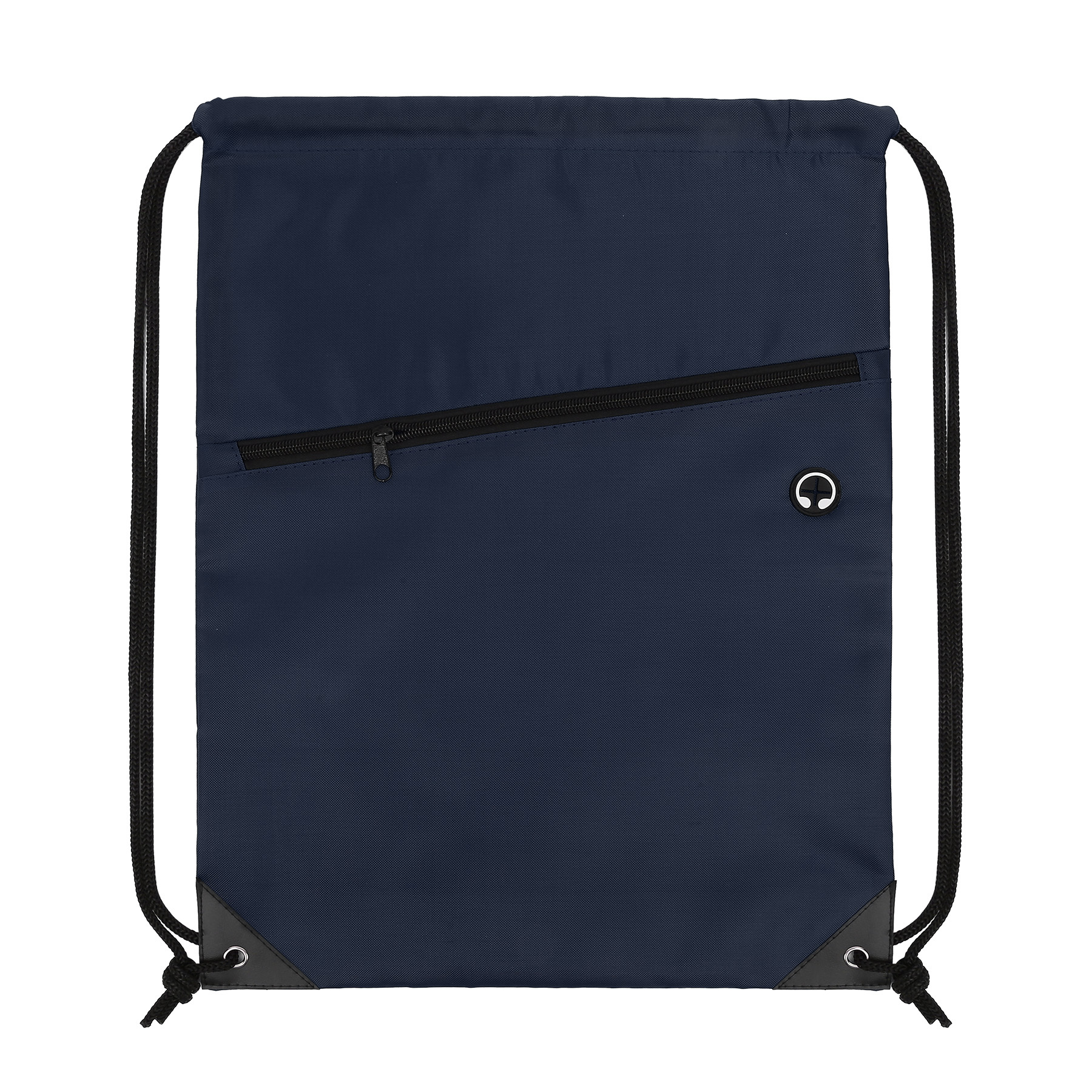 420D Heavy Duty Drawstring Bag With Front Zipper