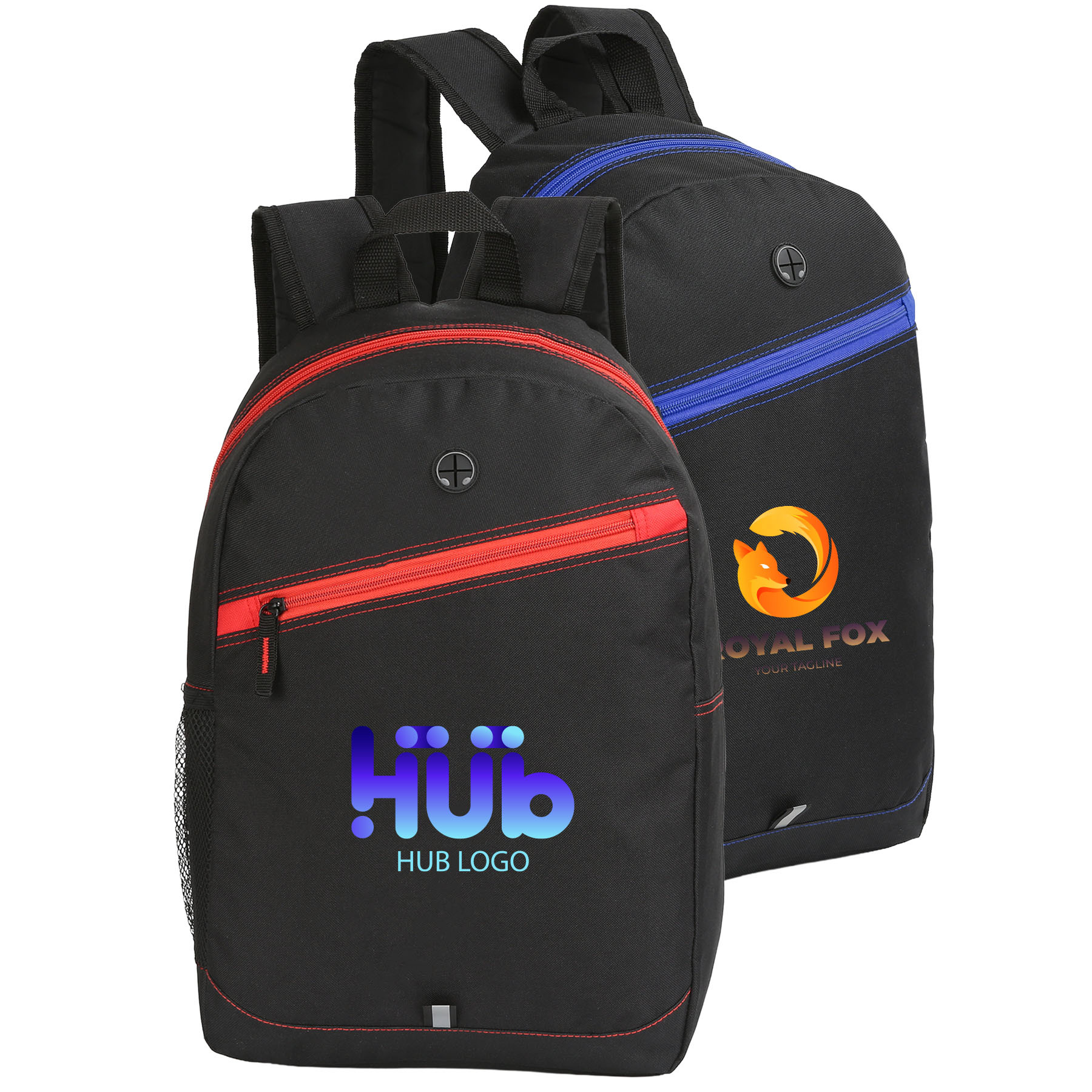15’’ Laptop Backpack With Color Zipper Stripe