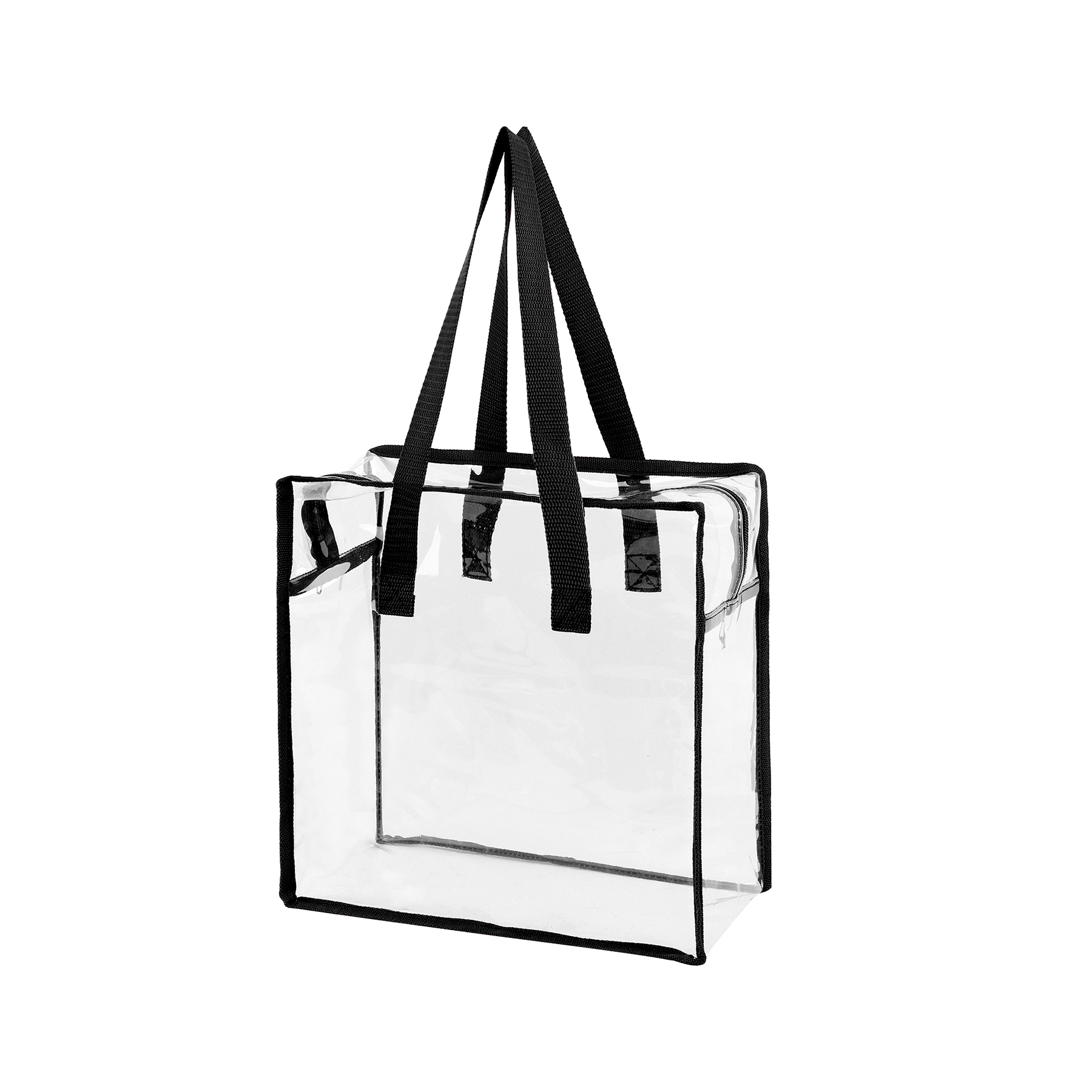 Transparent Vinyl Stadium Compliant Zippered Tote Bag