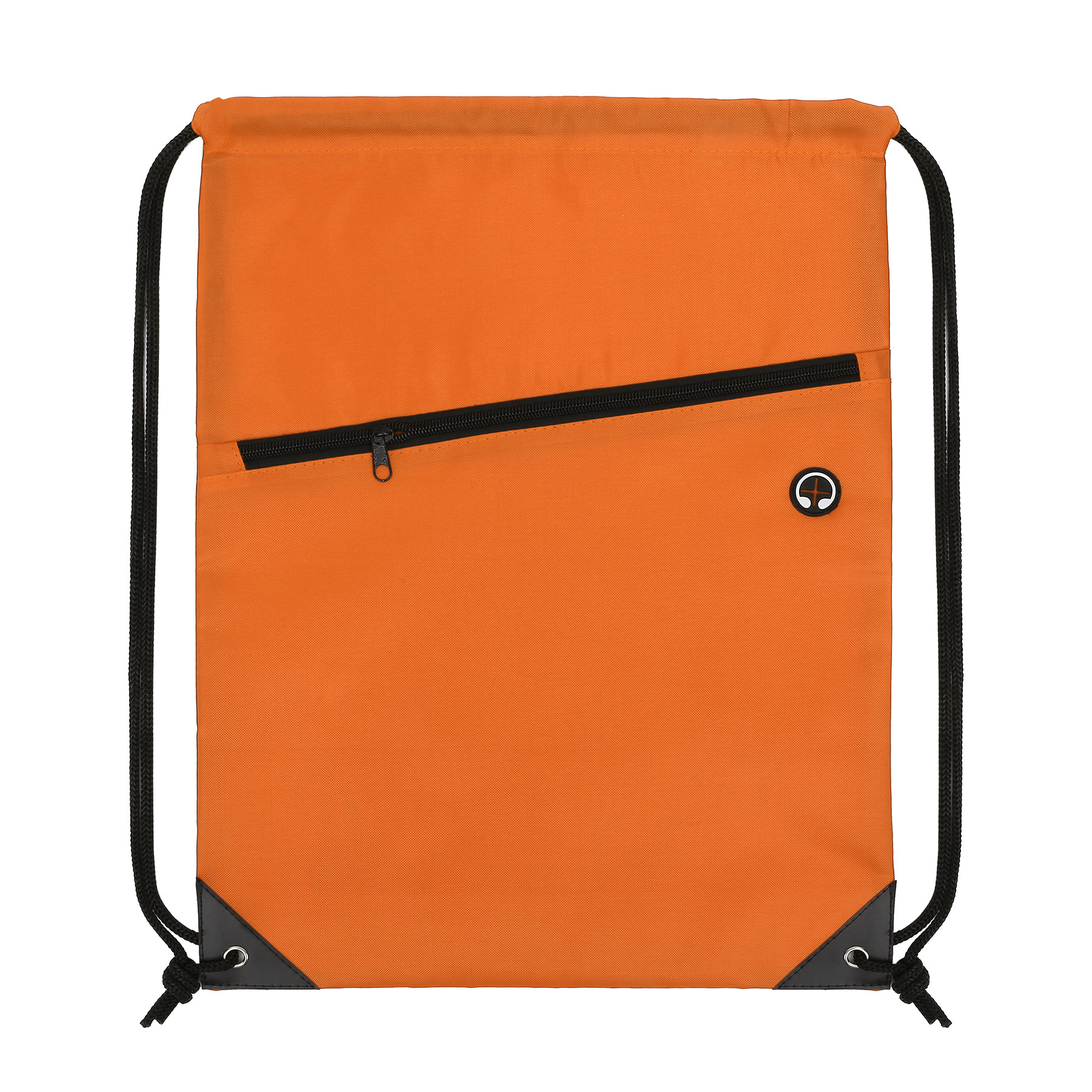 420D Heavy Duty Drawstring Bag With Front Zipper