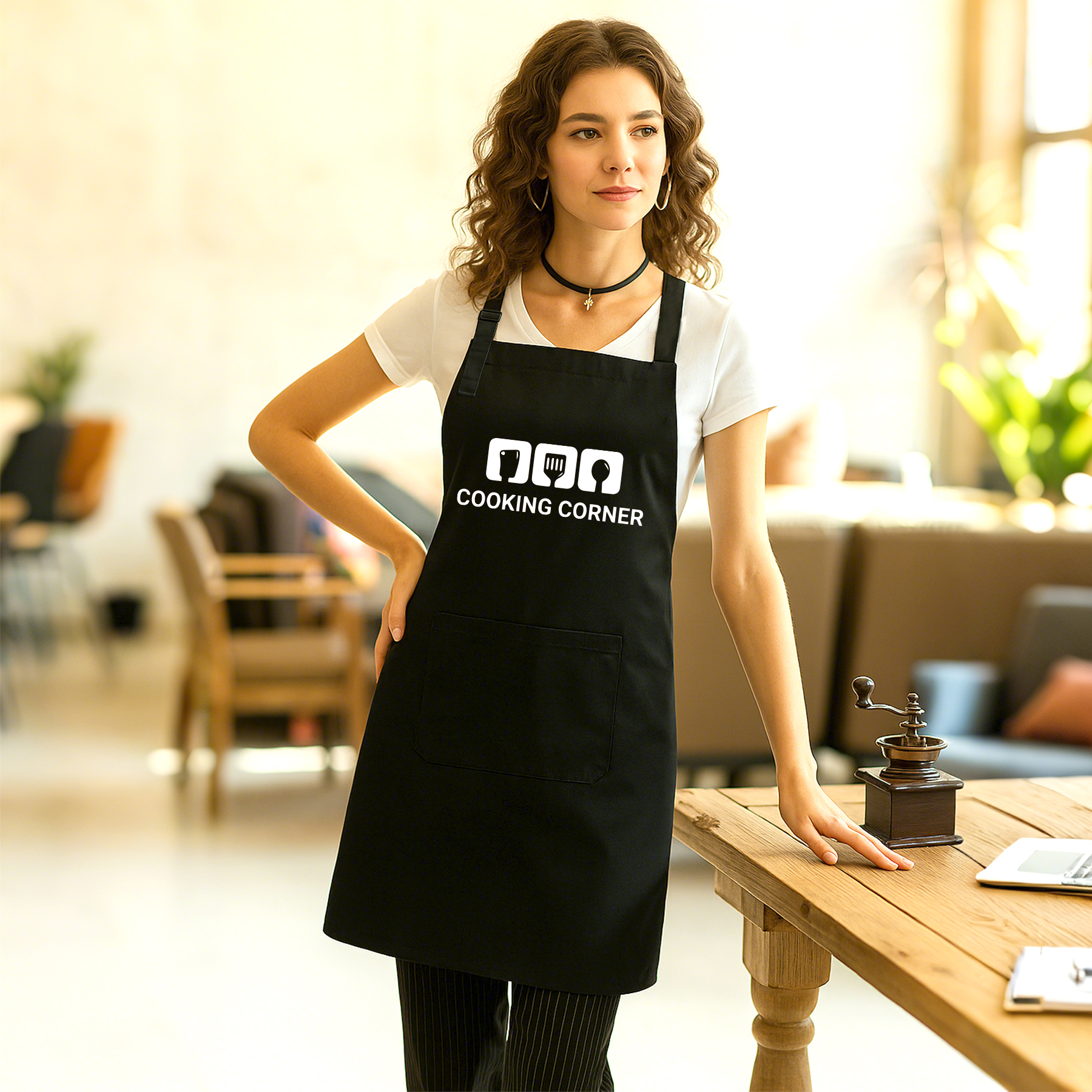 7oz. Twill Adjustable Apron with Dual Pockets