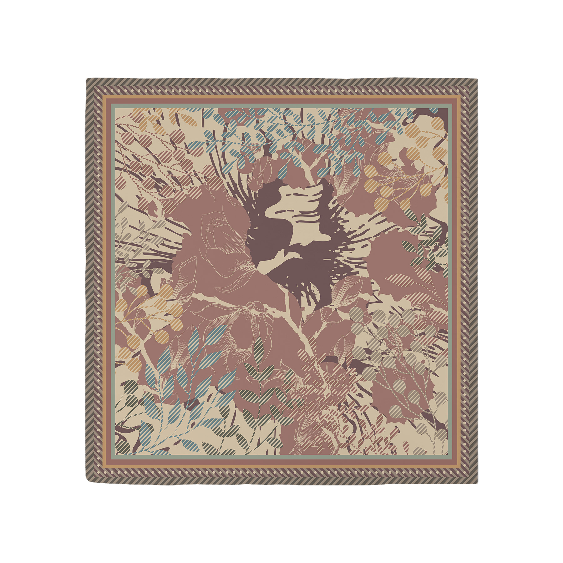 100% Cotton Square Bandanna with Digital Printing (22x22 Inch)