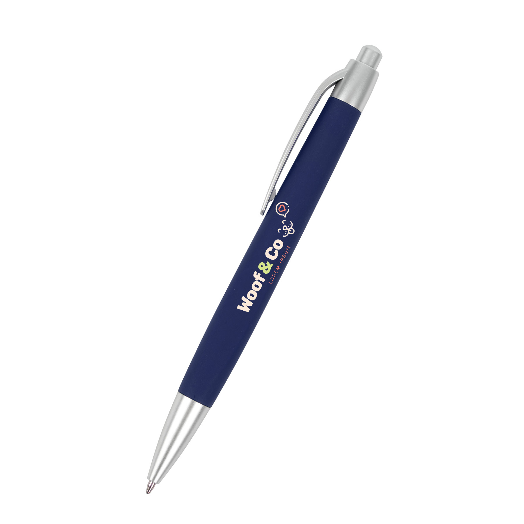 Comfort Grip Ballpoint Pen - 1.0mm Tip (Black/Blue Ink)