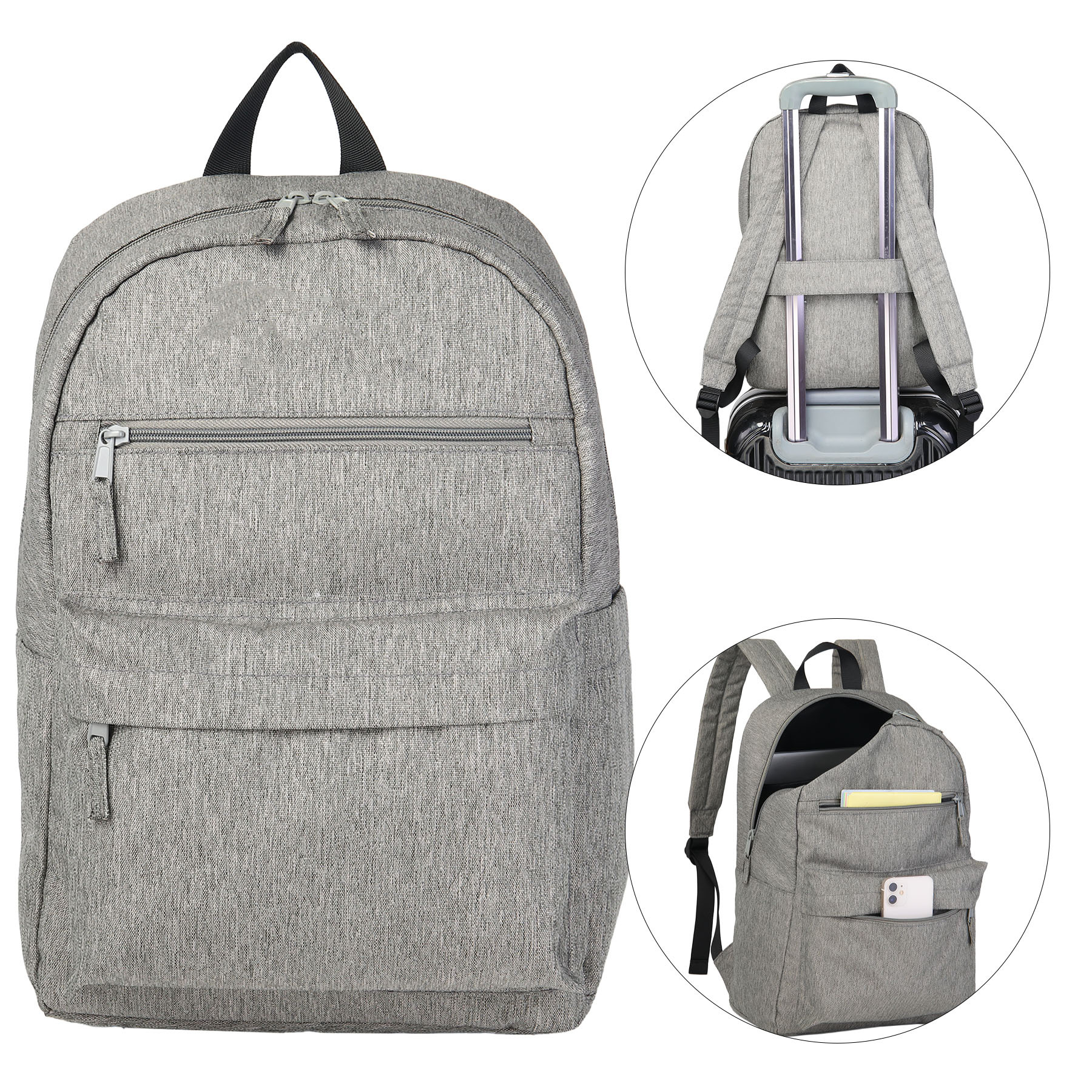 15" Heathered Laptop Backpack - Recycled Materials