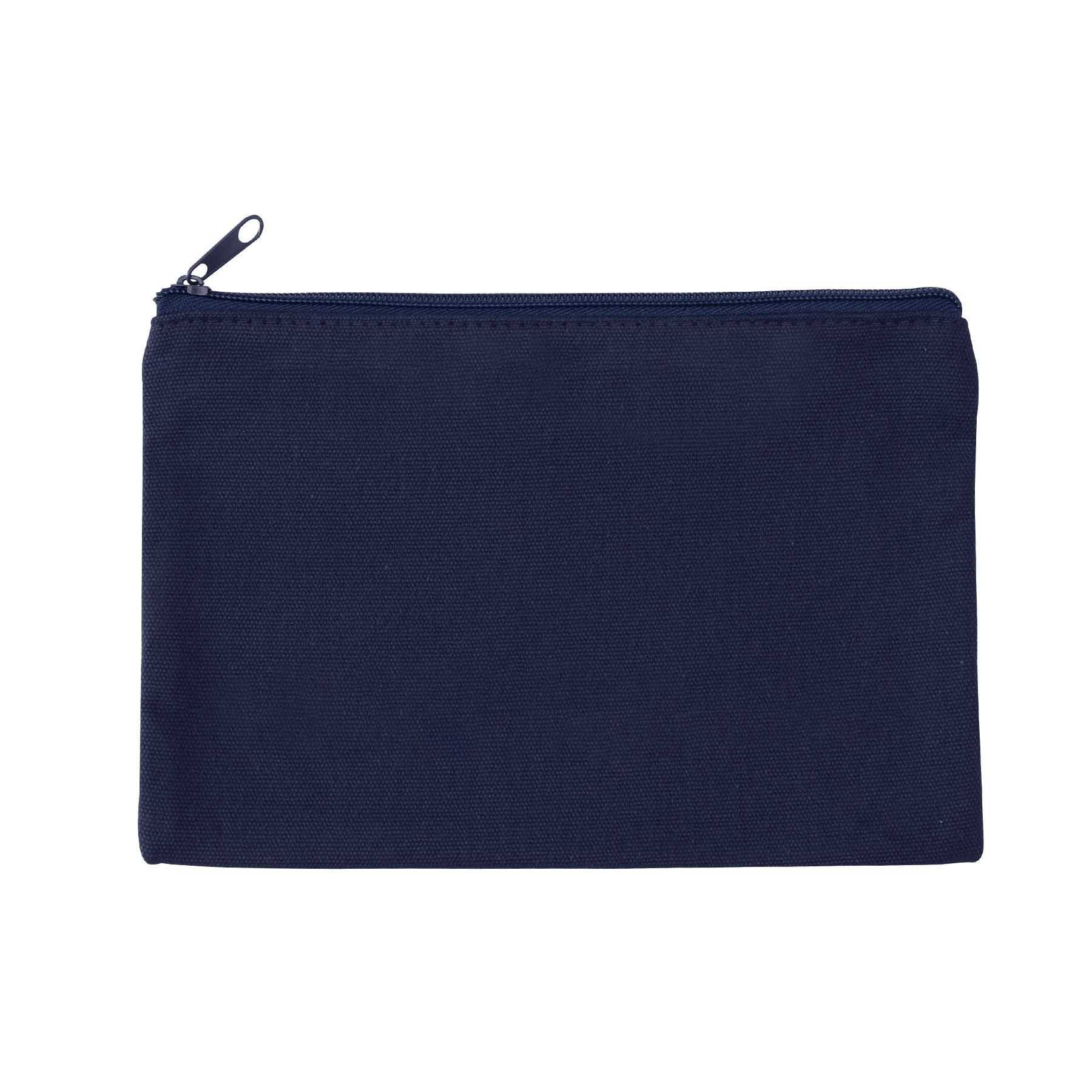 Solid Color Cotton Canvas Utility Pouch - 9" x 6" with Zipper Closure