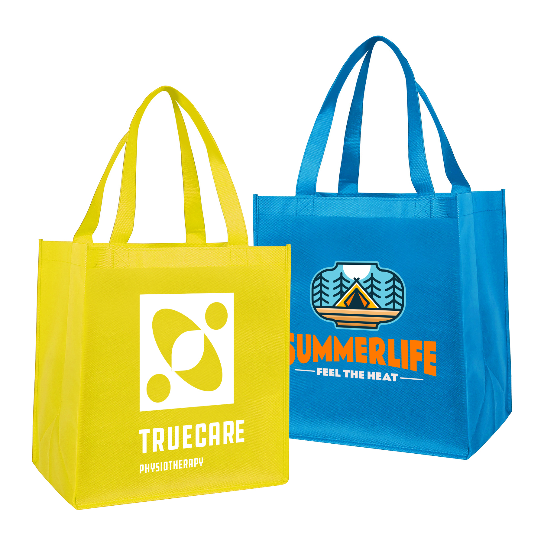 Reusable Non-woven Grocery Tote Bags（12'' x 13'' x 8''）