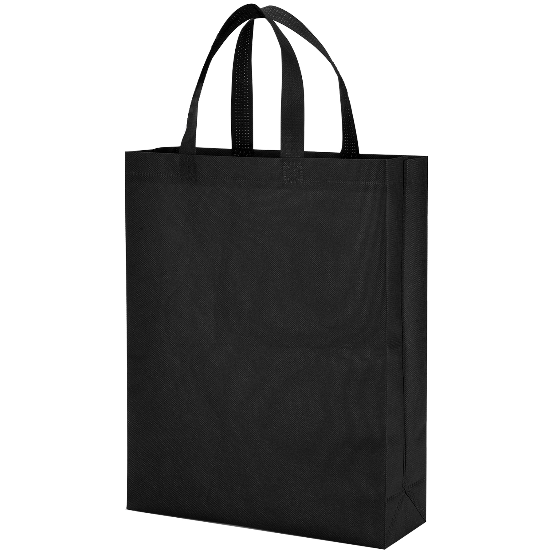 Heat Sealed Non-Woven Grocery Tote Bag(12''×15''×4''）