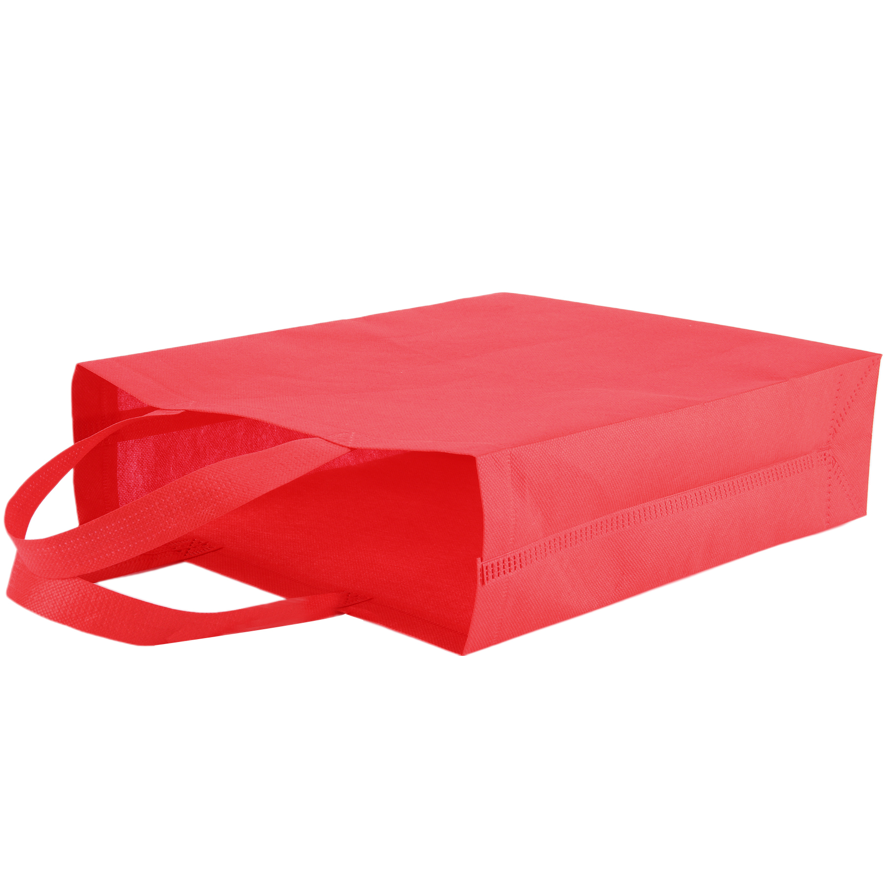Heat Sealed Non-Woven Grocery Tote Bag(12''×15''×4''）