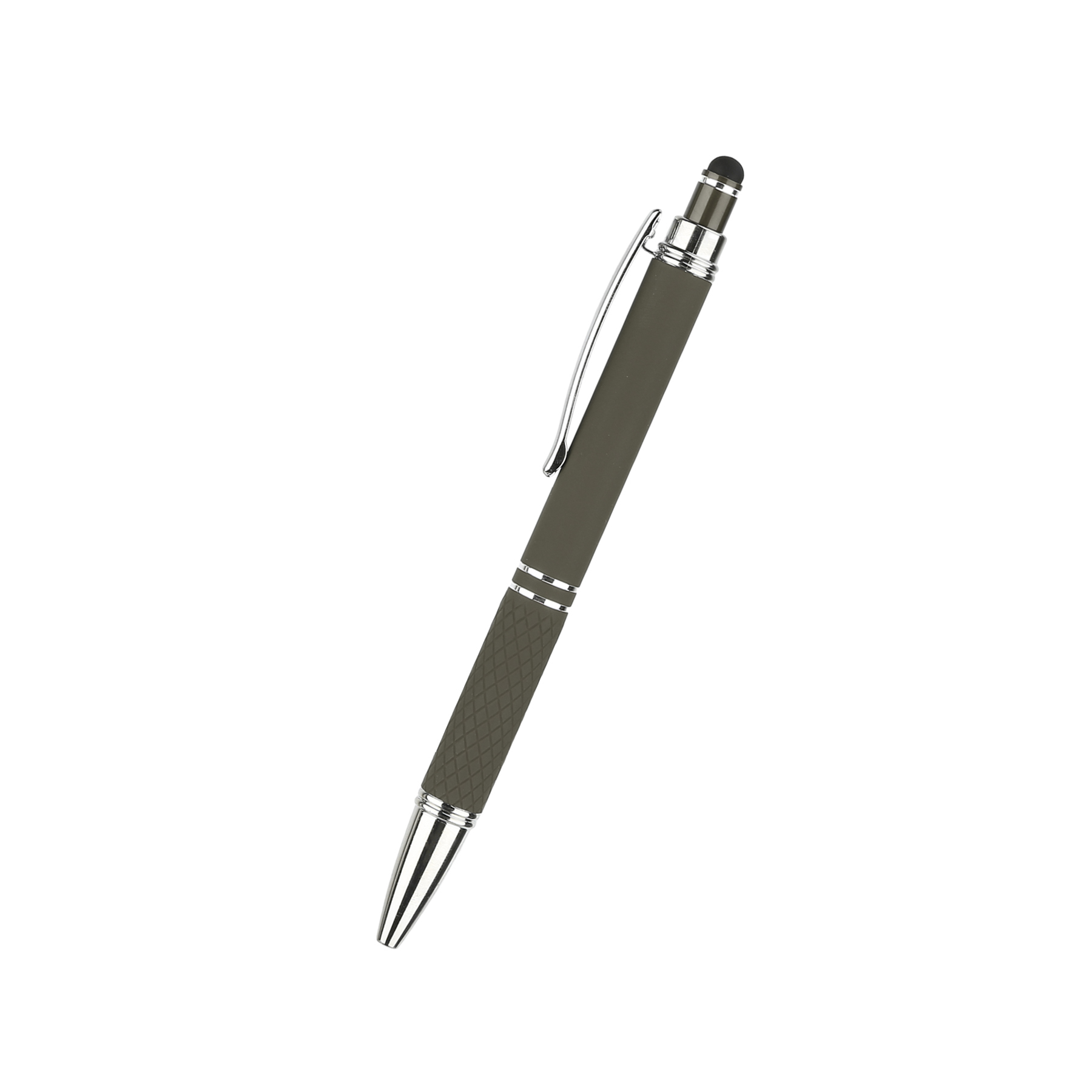 Metal ballpoint pen with stylus