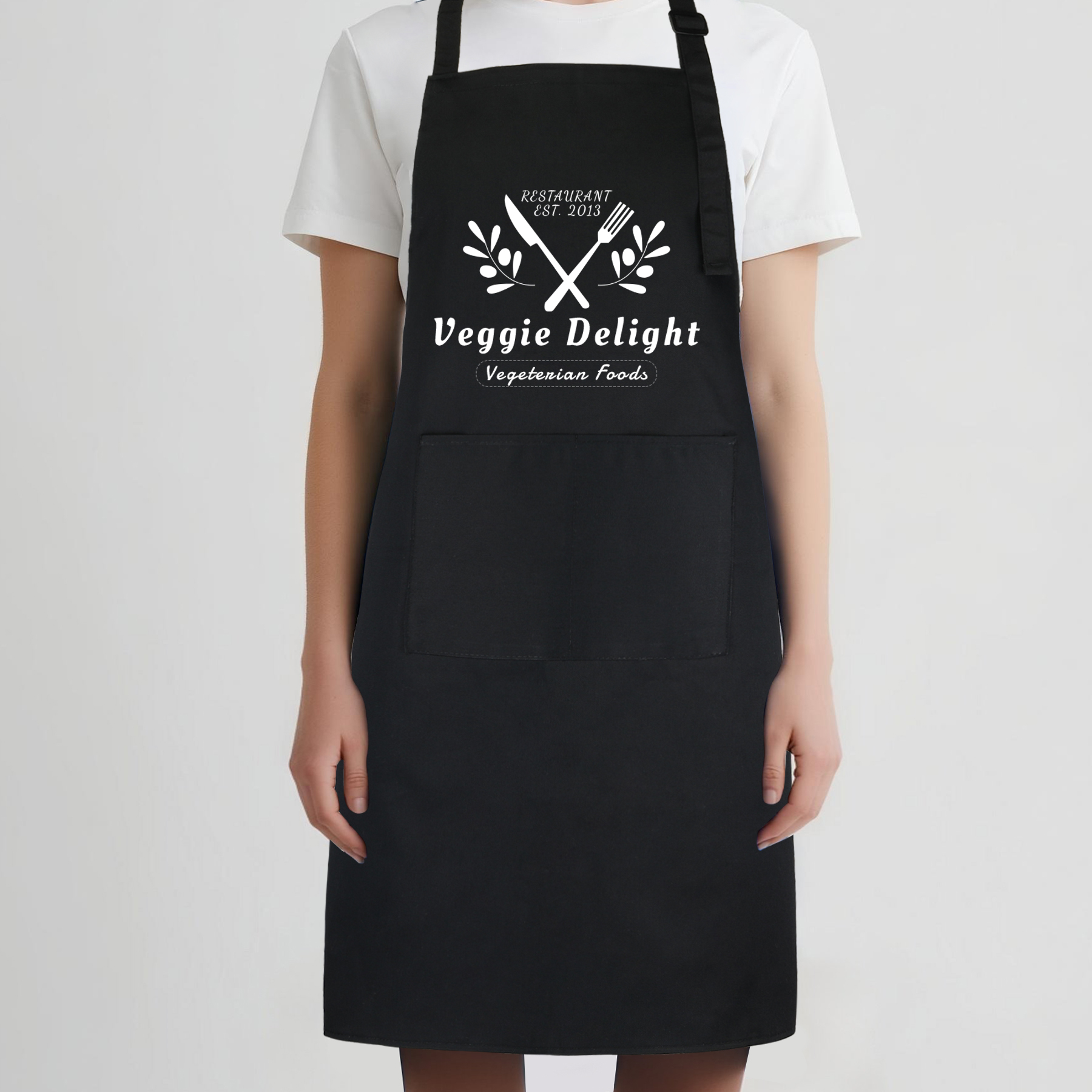 7oz. Twill Adjustable Apron with Dual Pockets