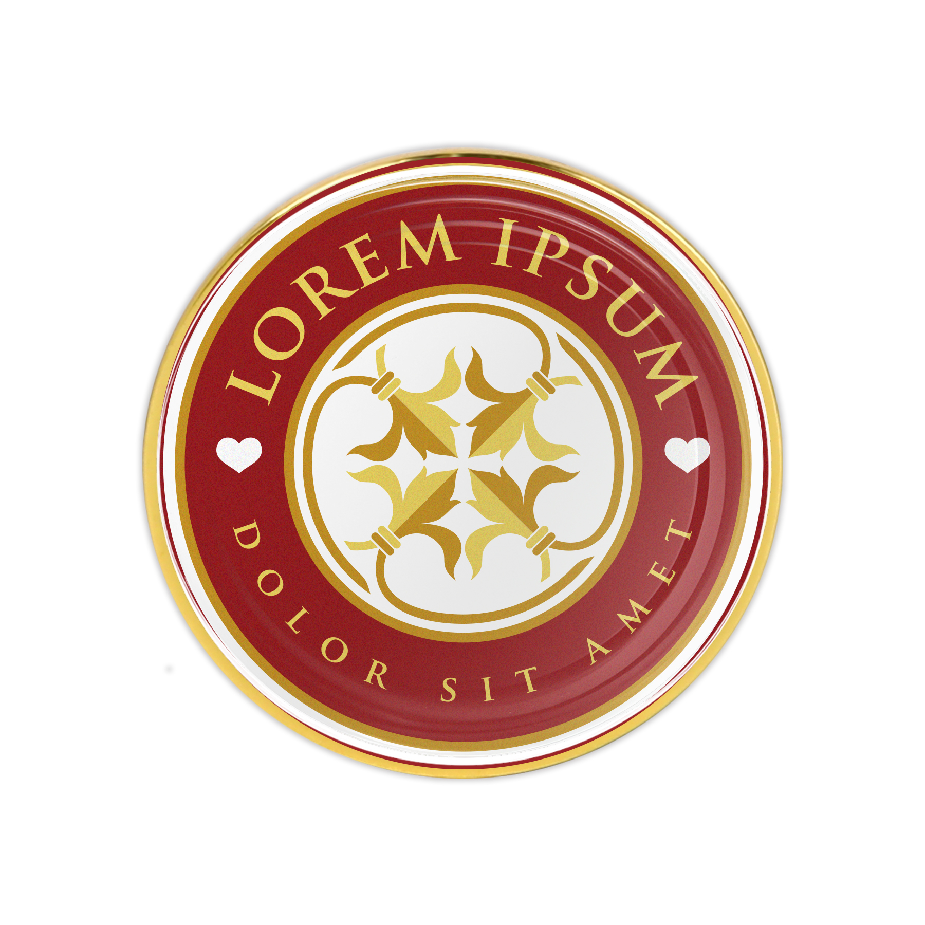 1.2" Round Raised Lapel Pin