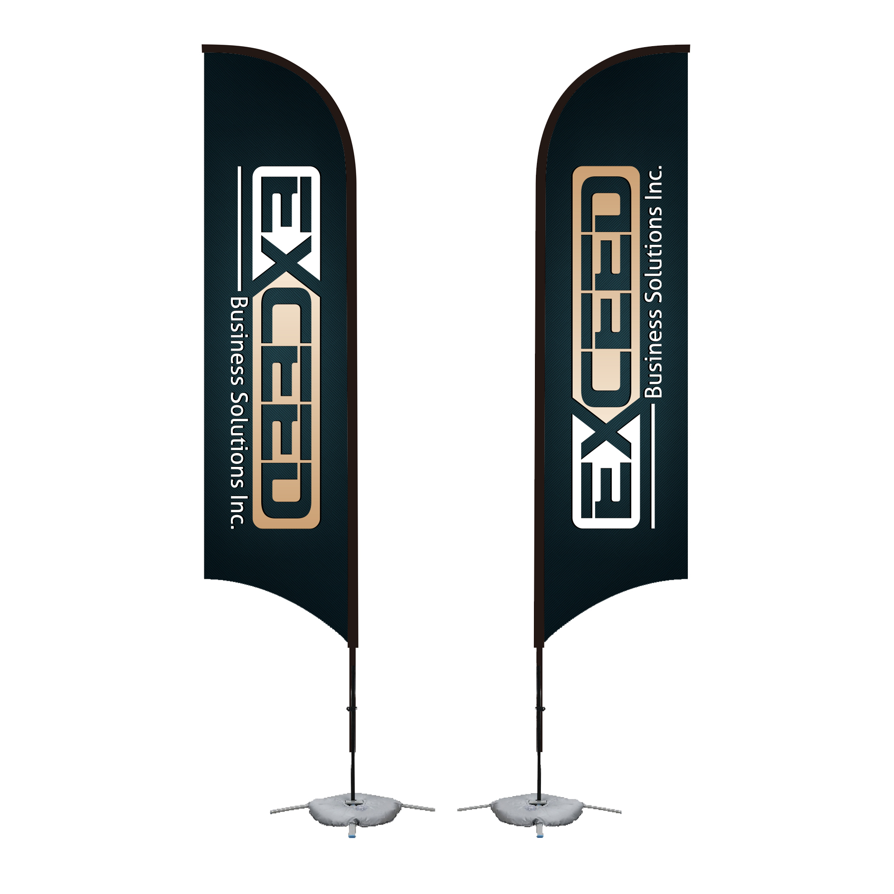 11' Feather Flag Kit-Double Sided W/ Cross Base