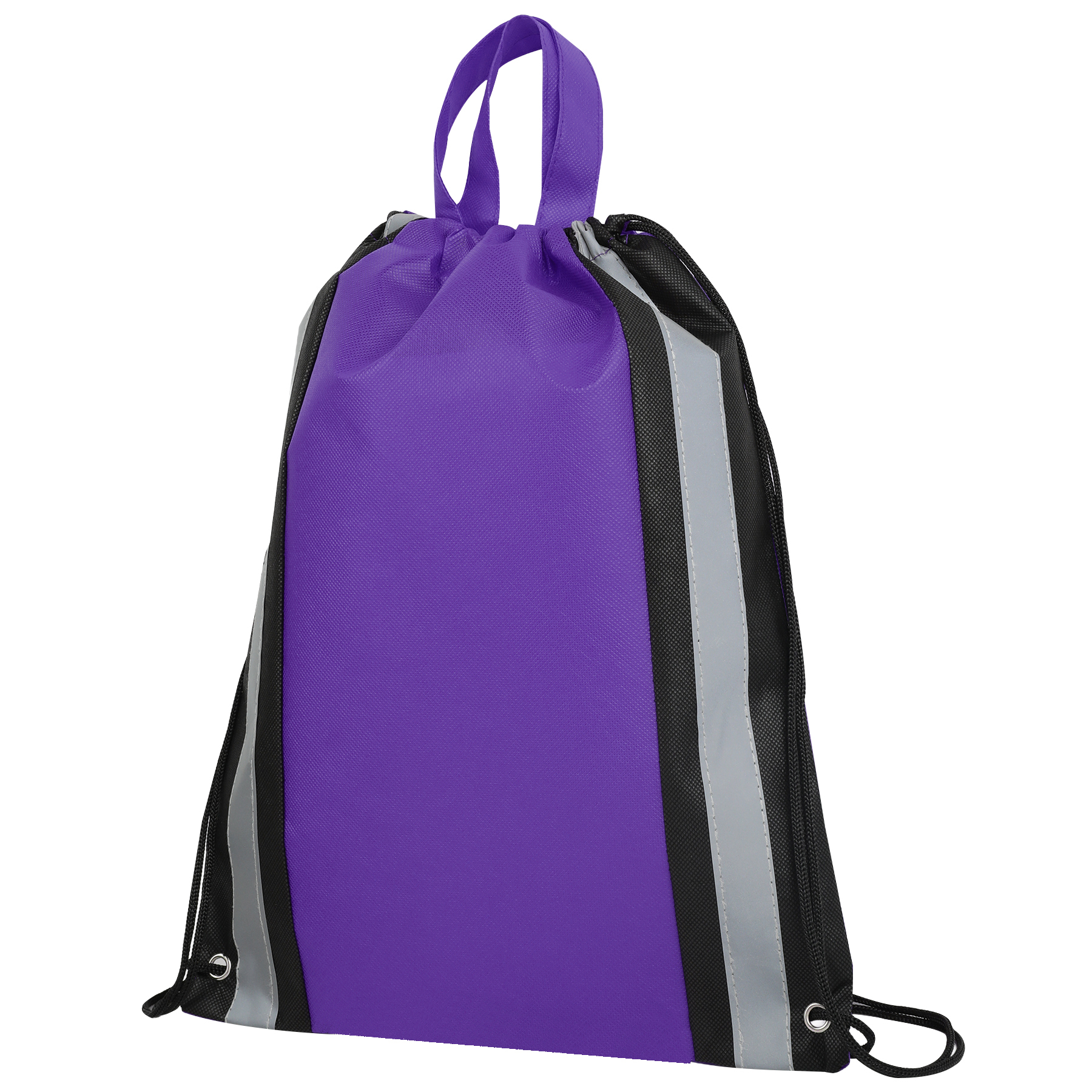 Reflective Strip Non-Woven Drawstring Bag