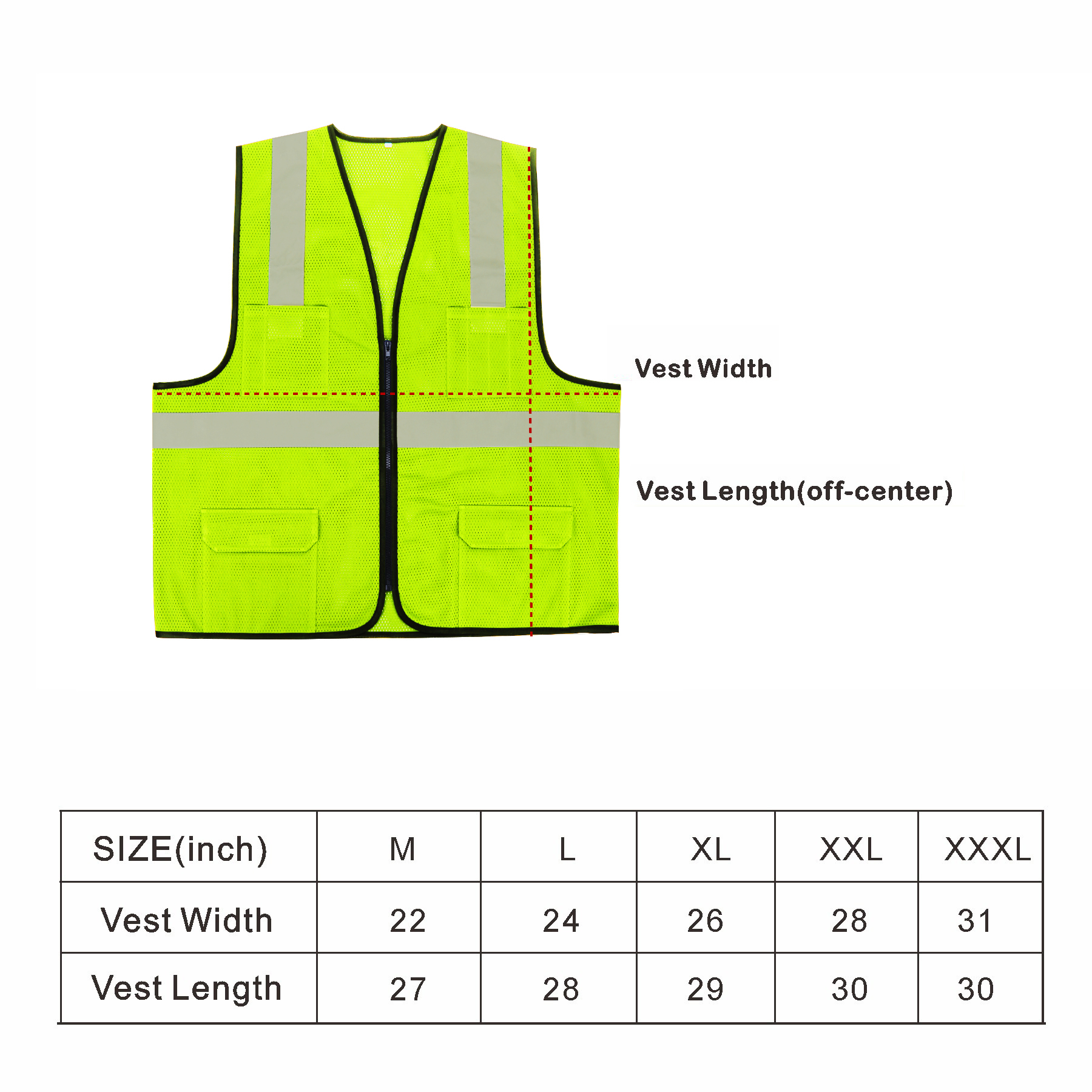 4-Pocket High-Visibility Safety Vest