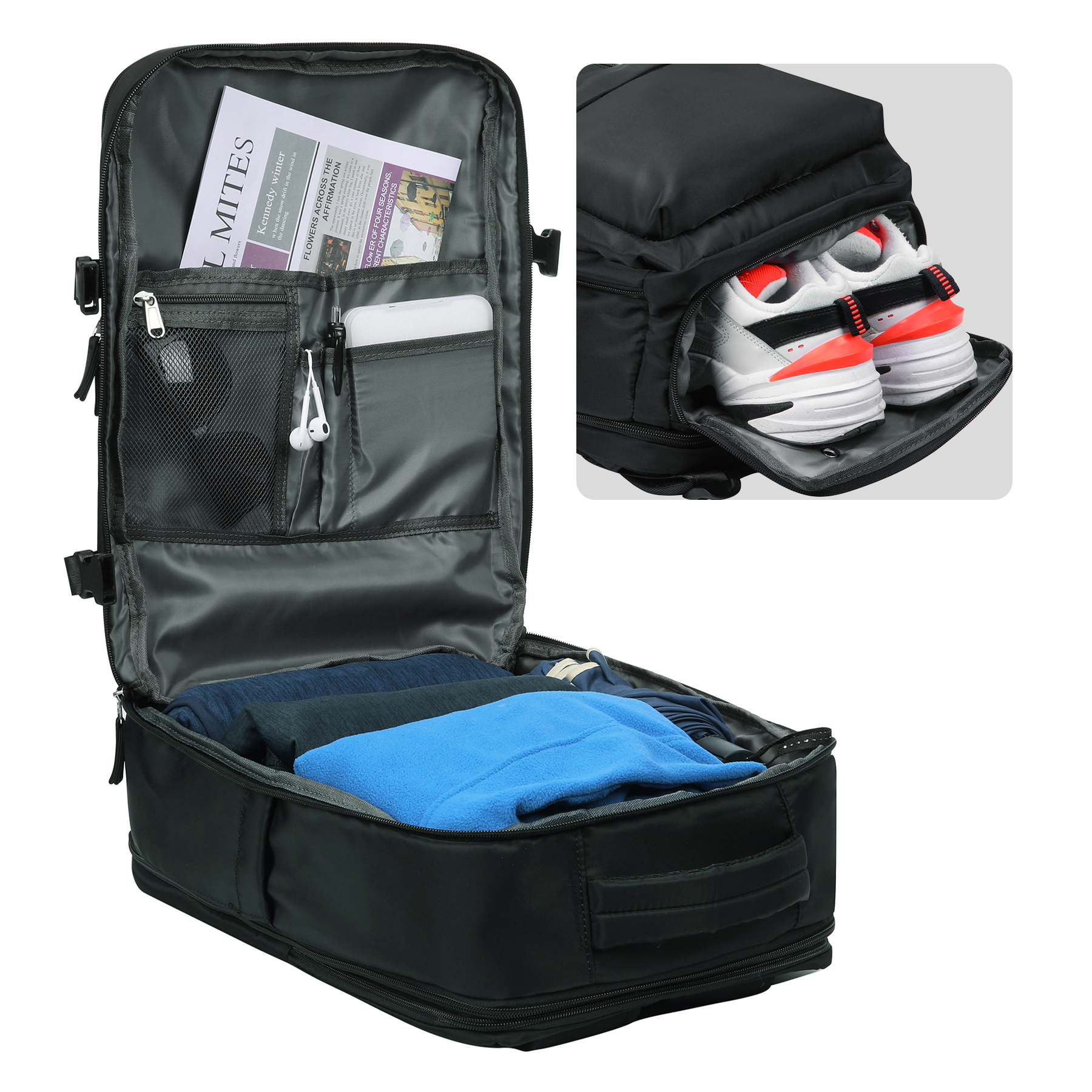 Expandable Extra-Large Flight-Approved Carry-On Backpack