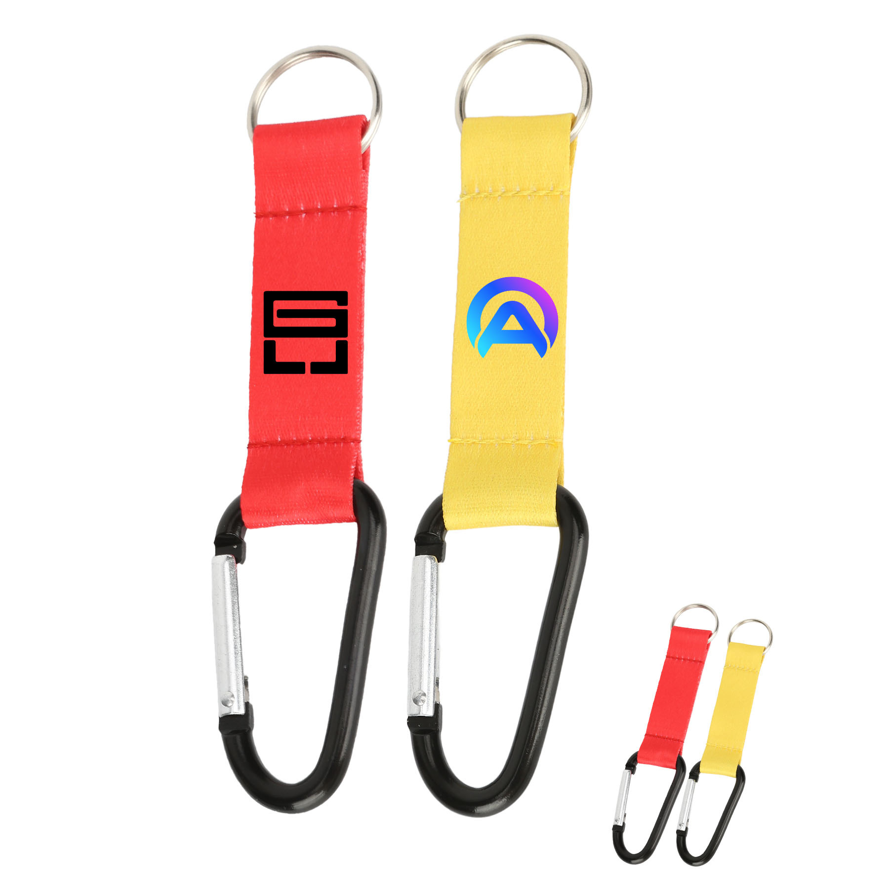 3/4" Pocket Lanyard with Carabiner & Keyring