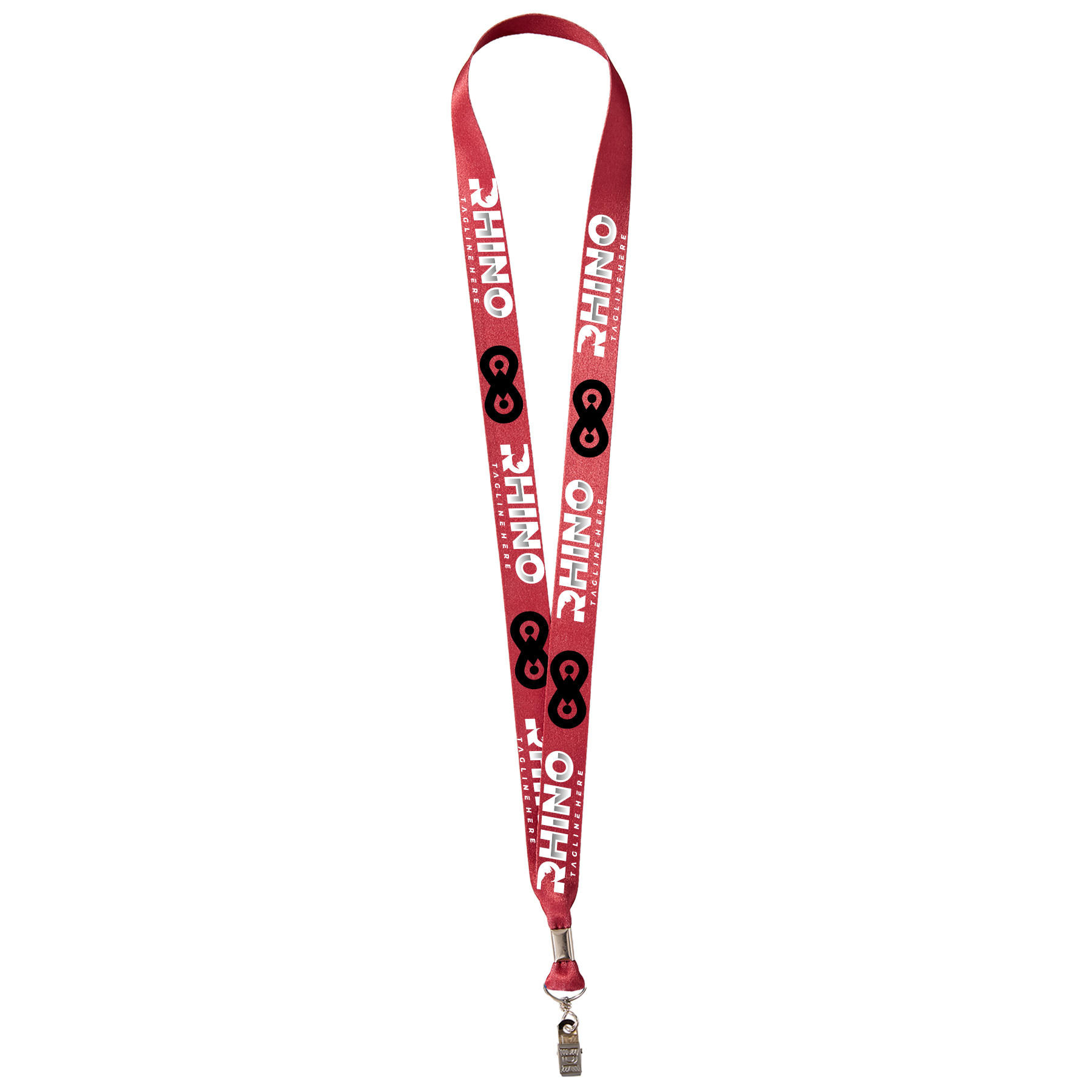 Full-Color Sublimated Lanyard with Metal Crimp And Bulldog Clip