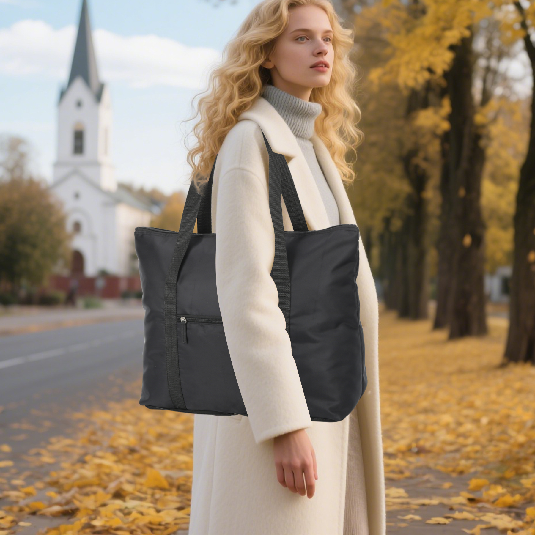 Foldable Polyester Duffel Tote Bag
