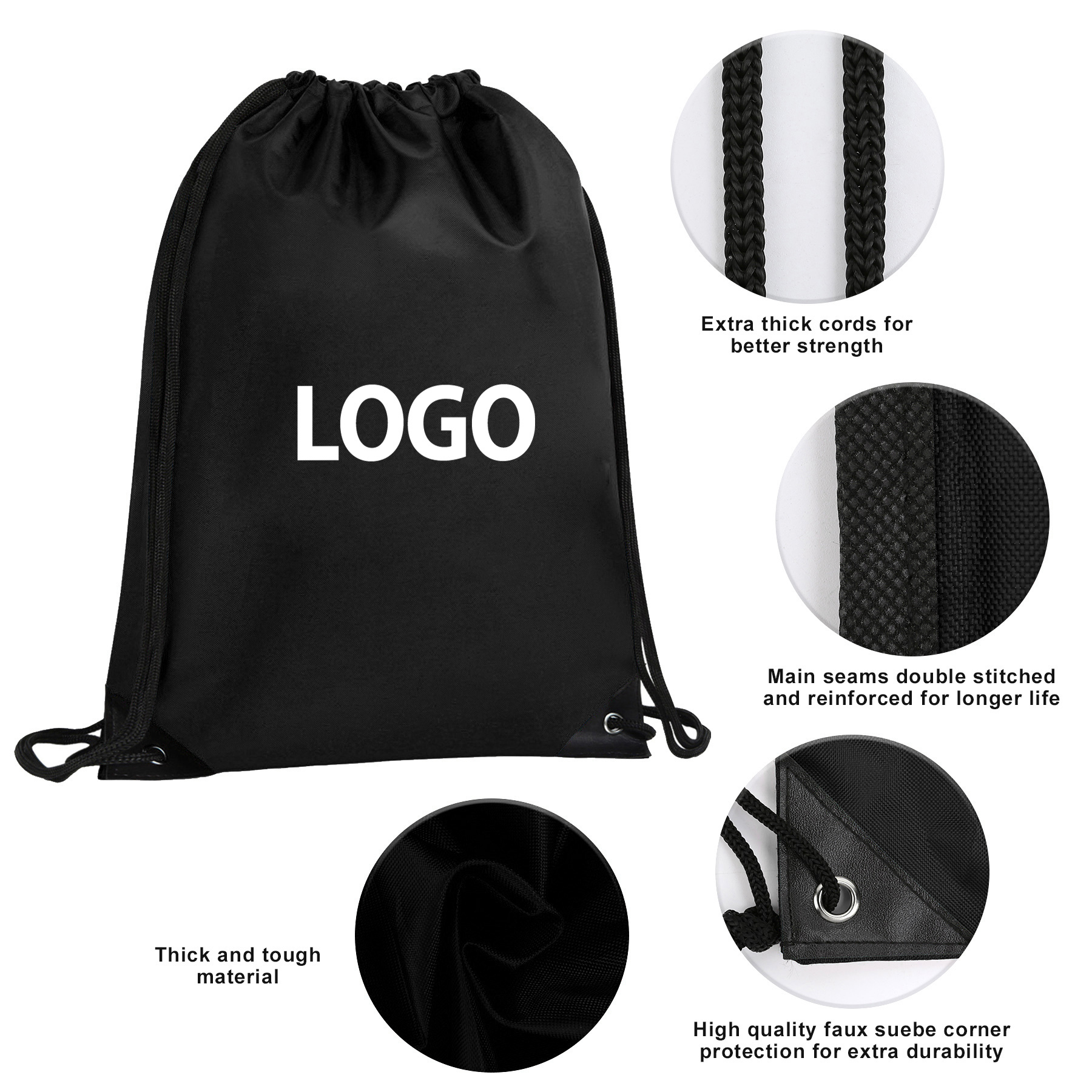 420D Heavy Duty Drawstring Bag