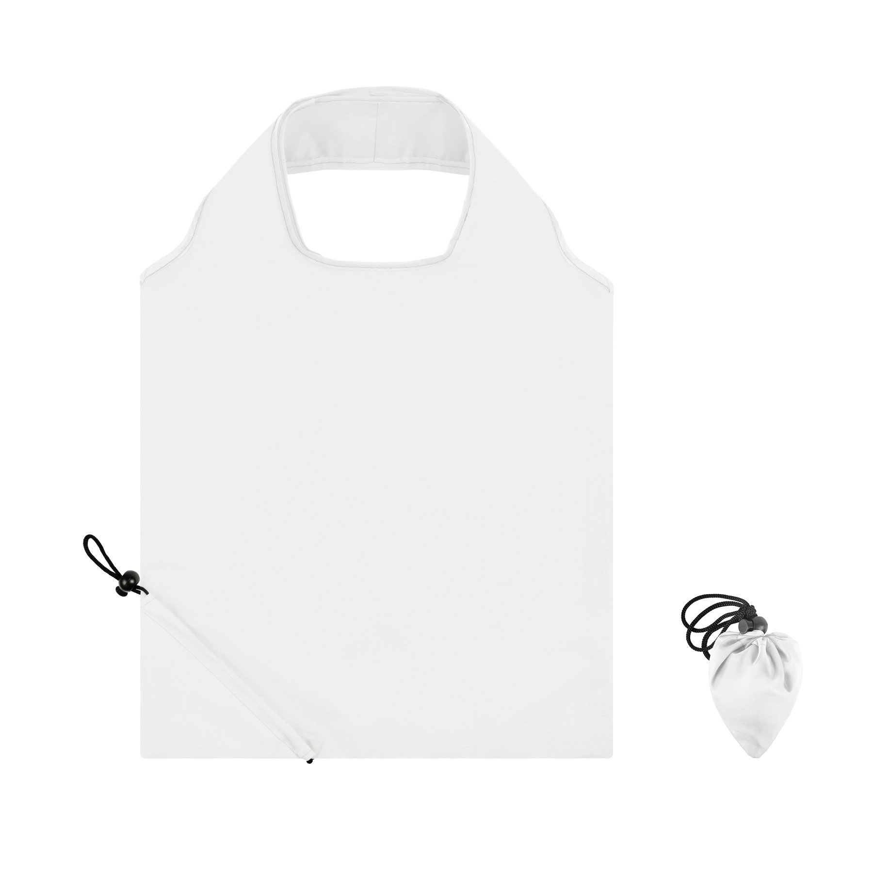 Collapsible Drawstring Shopping Tote