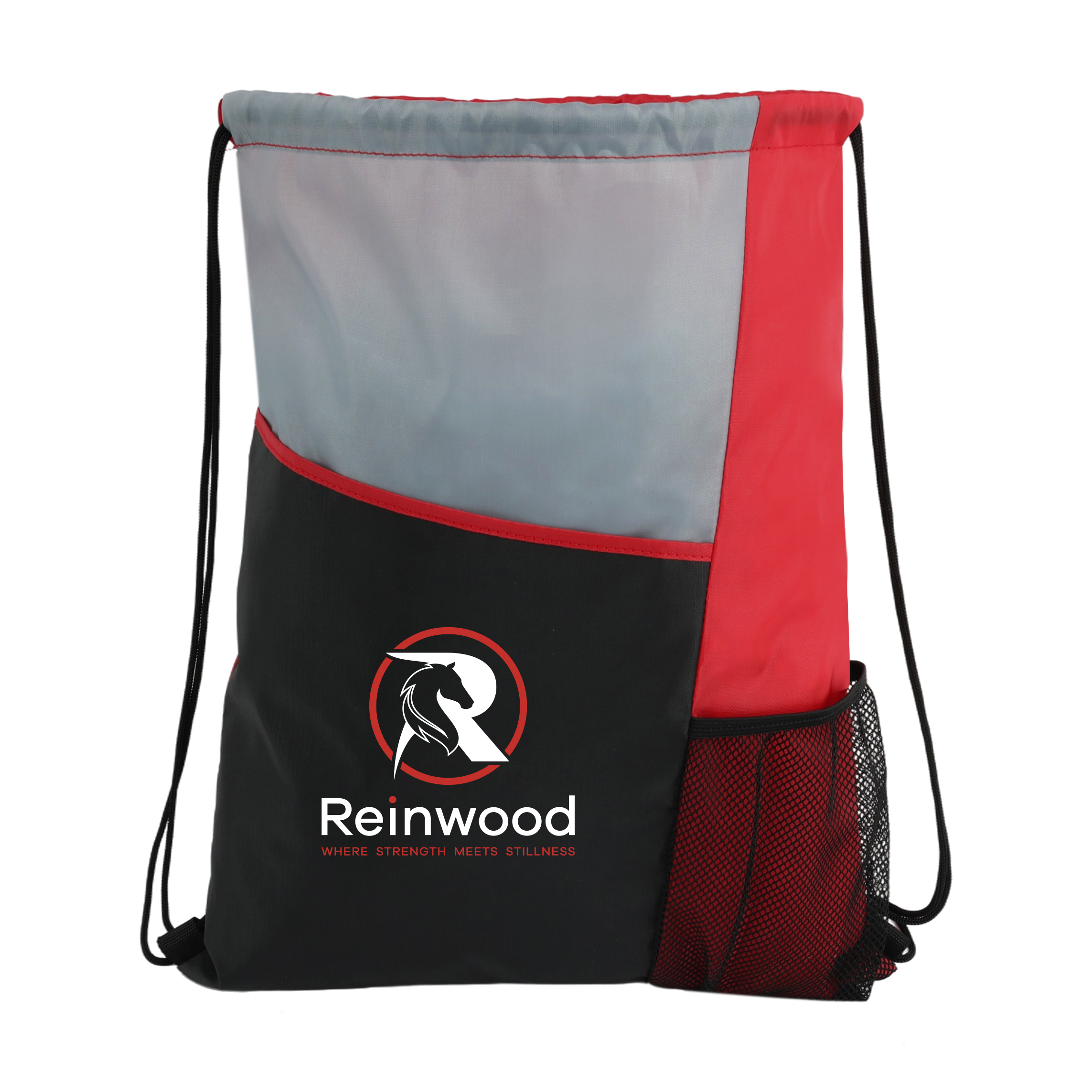 Slant Pocket Drawstring Backpack