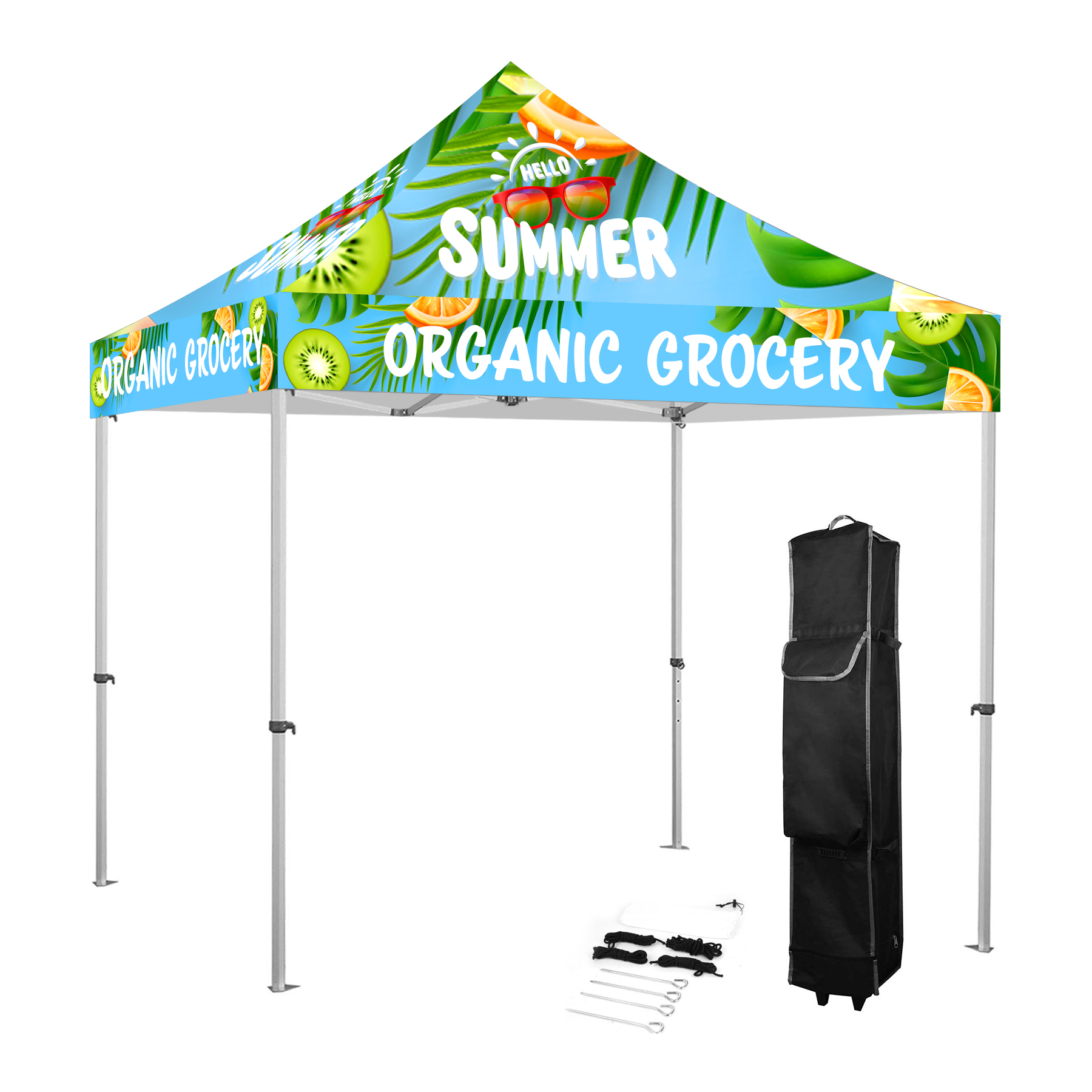 10x10ft High-End Hex Aluminum Frame Tent with Full-Color Dye Sublimation Printing