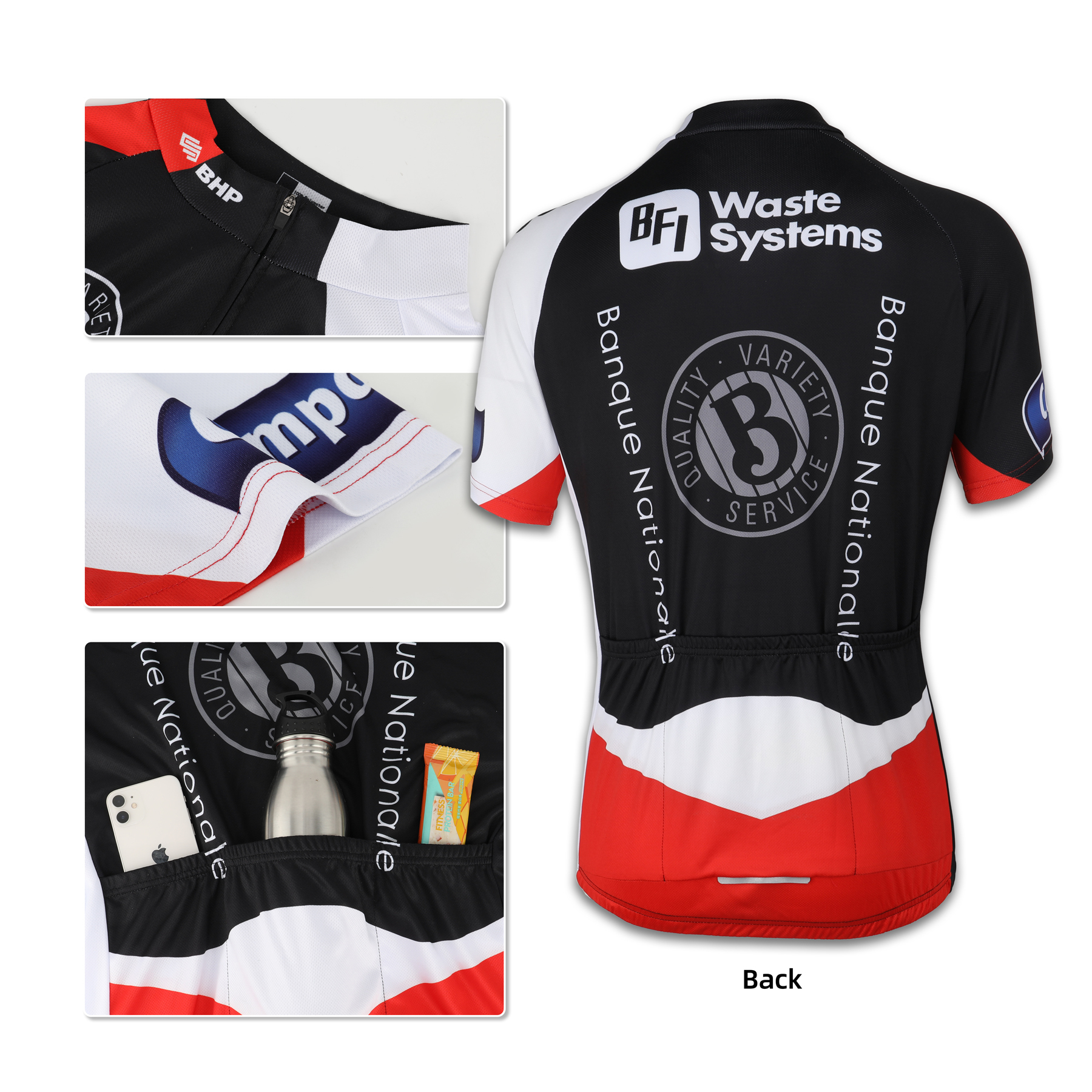 Custom Full-Color Sublimated Unisex Cycling Jersey