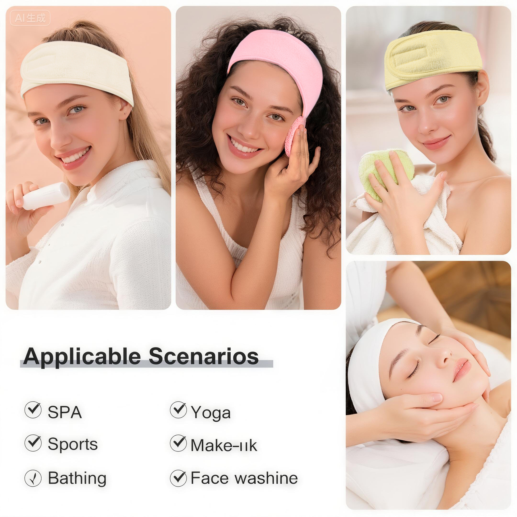 Soft Spa Headband for Facials