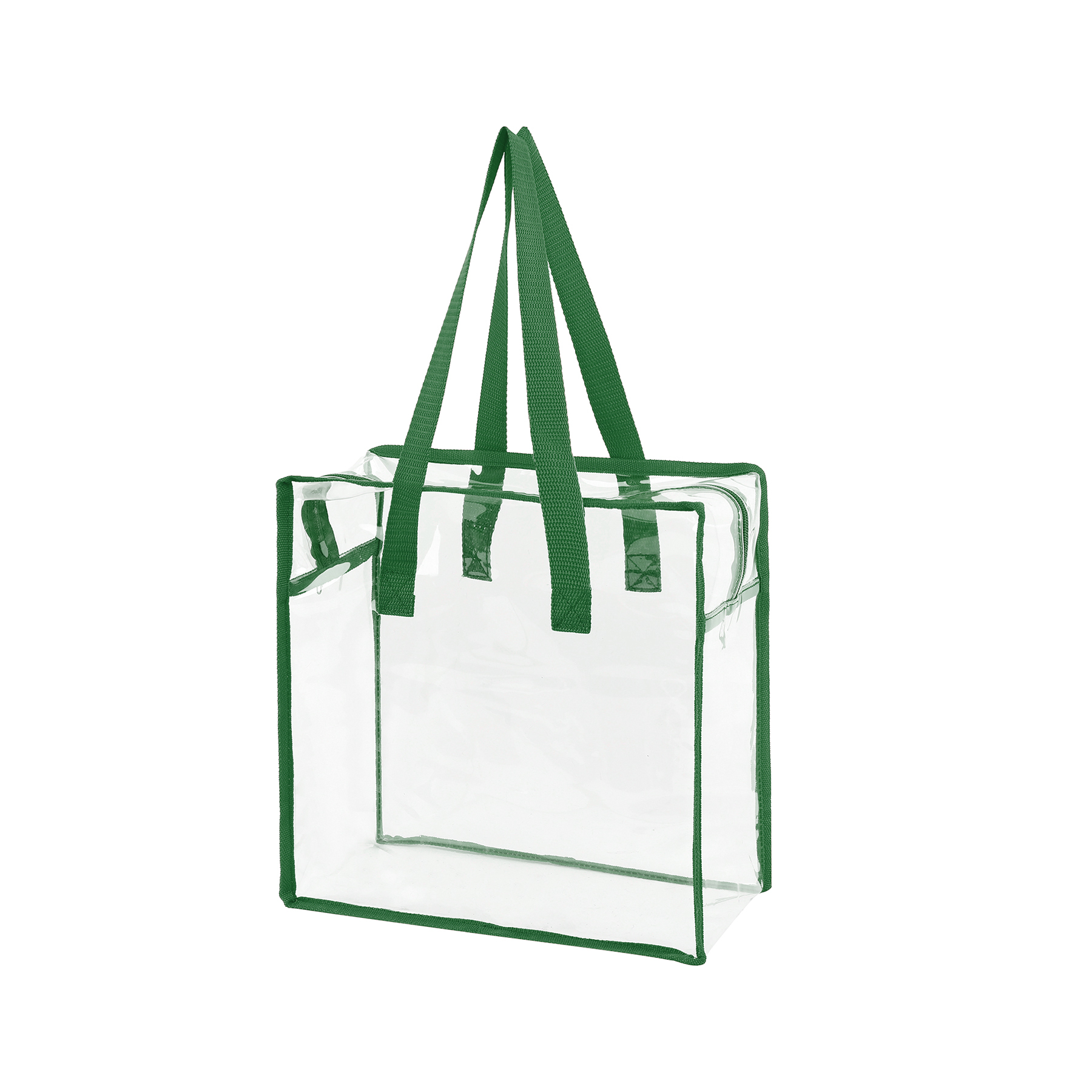 Transparent Vinyl Stadium Compliant Zippered Tote Bag