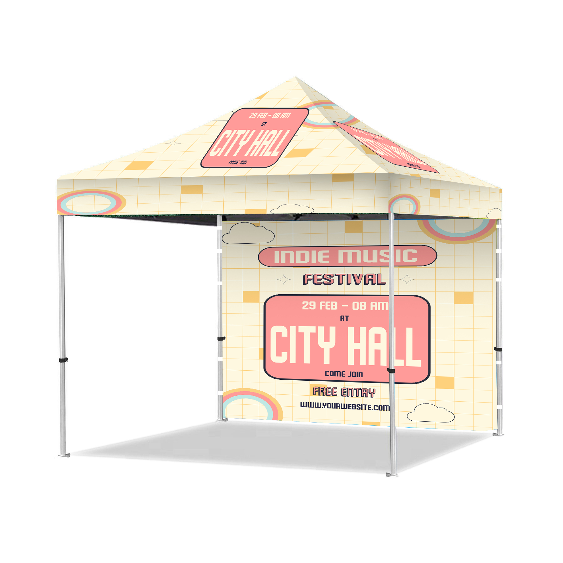 10' Full-Print Dye-Sublimation Tent Wall