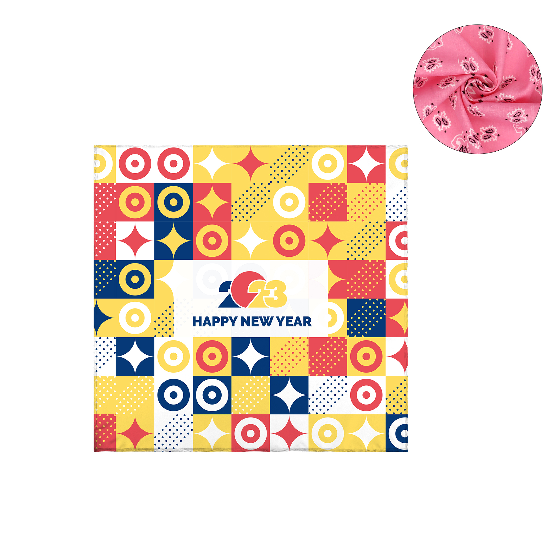 22" x 22" Full-Color Polyester Sublimation Bandanna