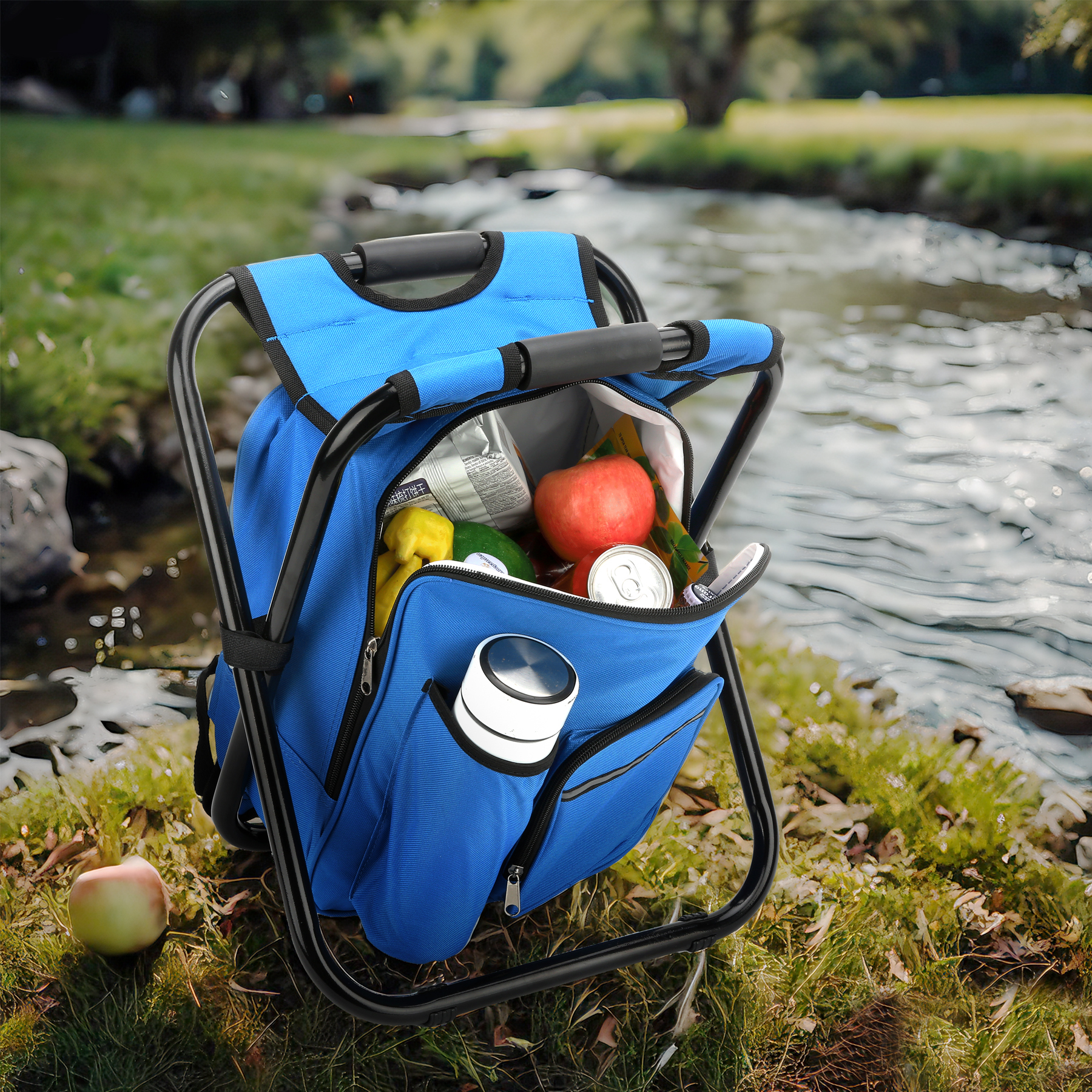 Tri-Function Foldable Cooler Backpack Chair