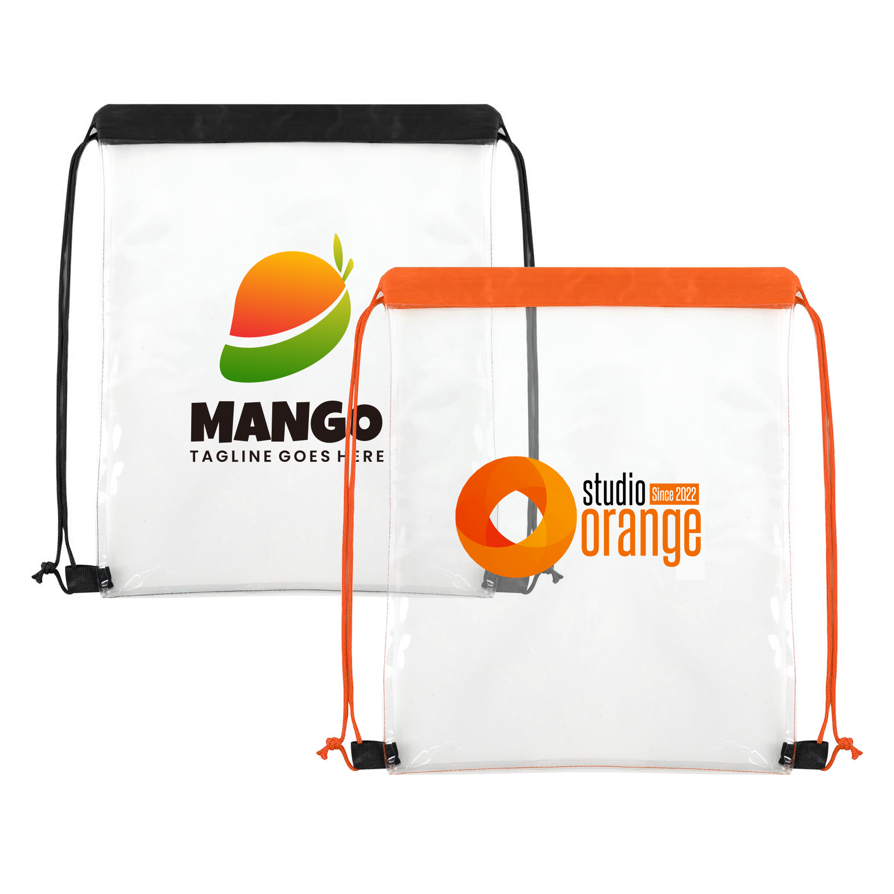 Transparent PVC Drawstring Bag