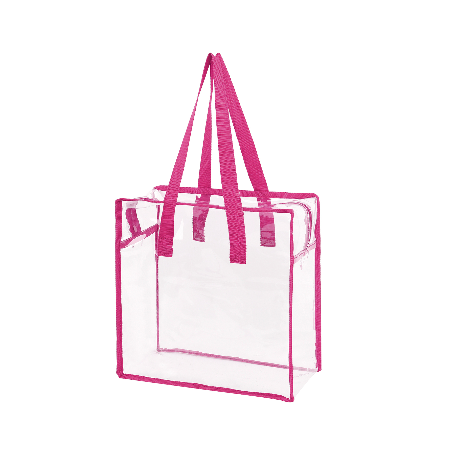 Transparent Vinyl Stadium Compliant Zippered Tote Bag