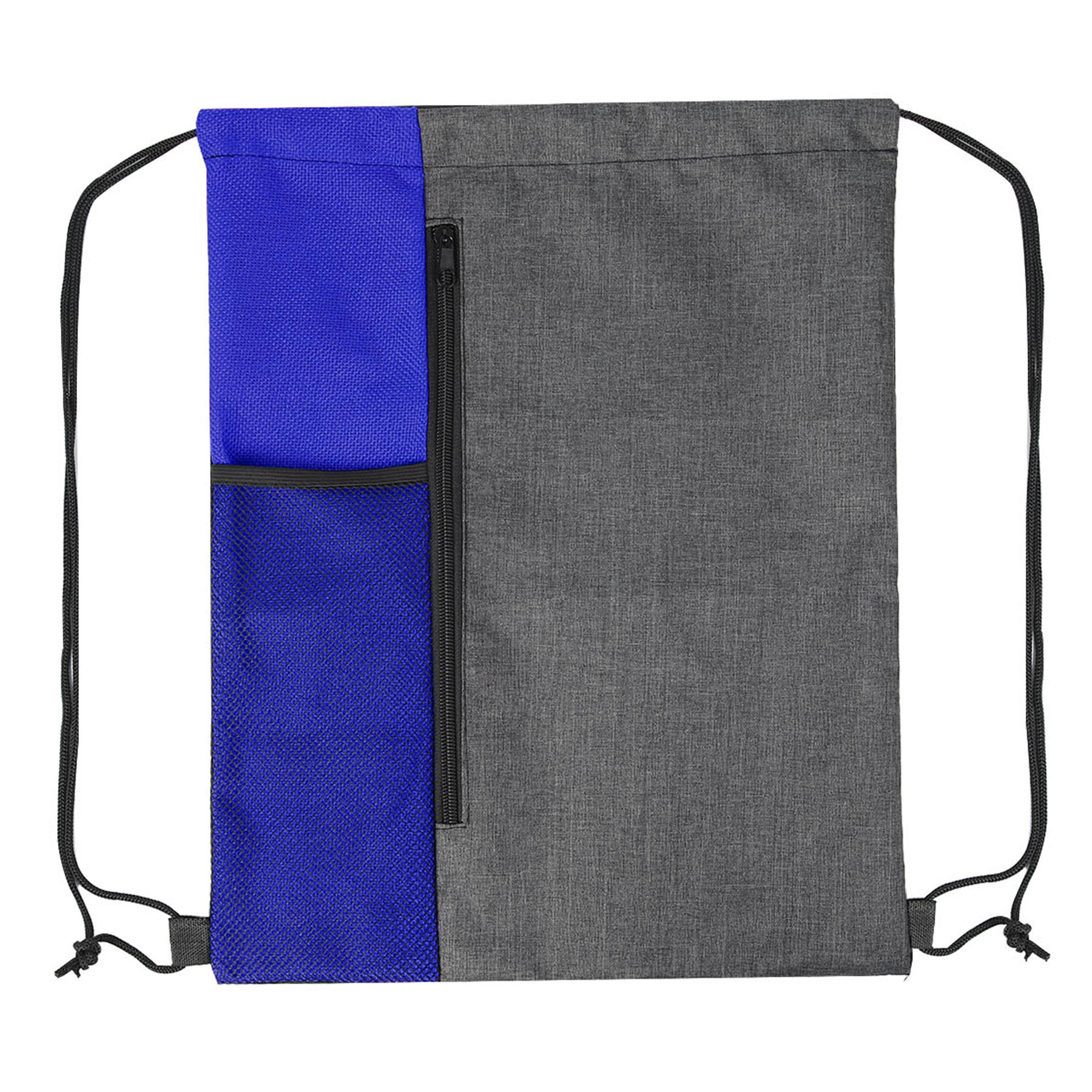 Vertical Access Drawstring Pack with Mesh Compartment
