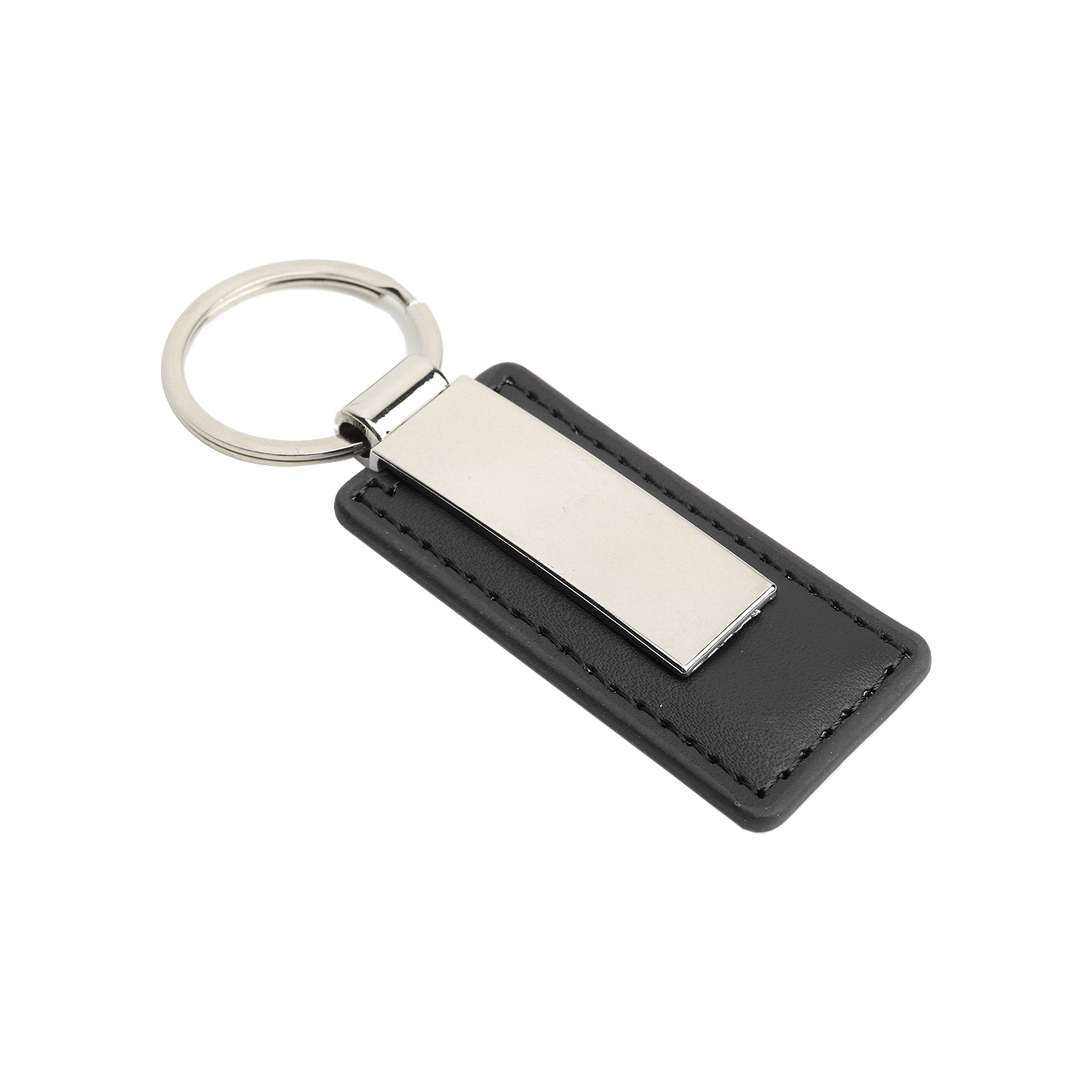 Premium PU Leather Keychain with Metal Accents