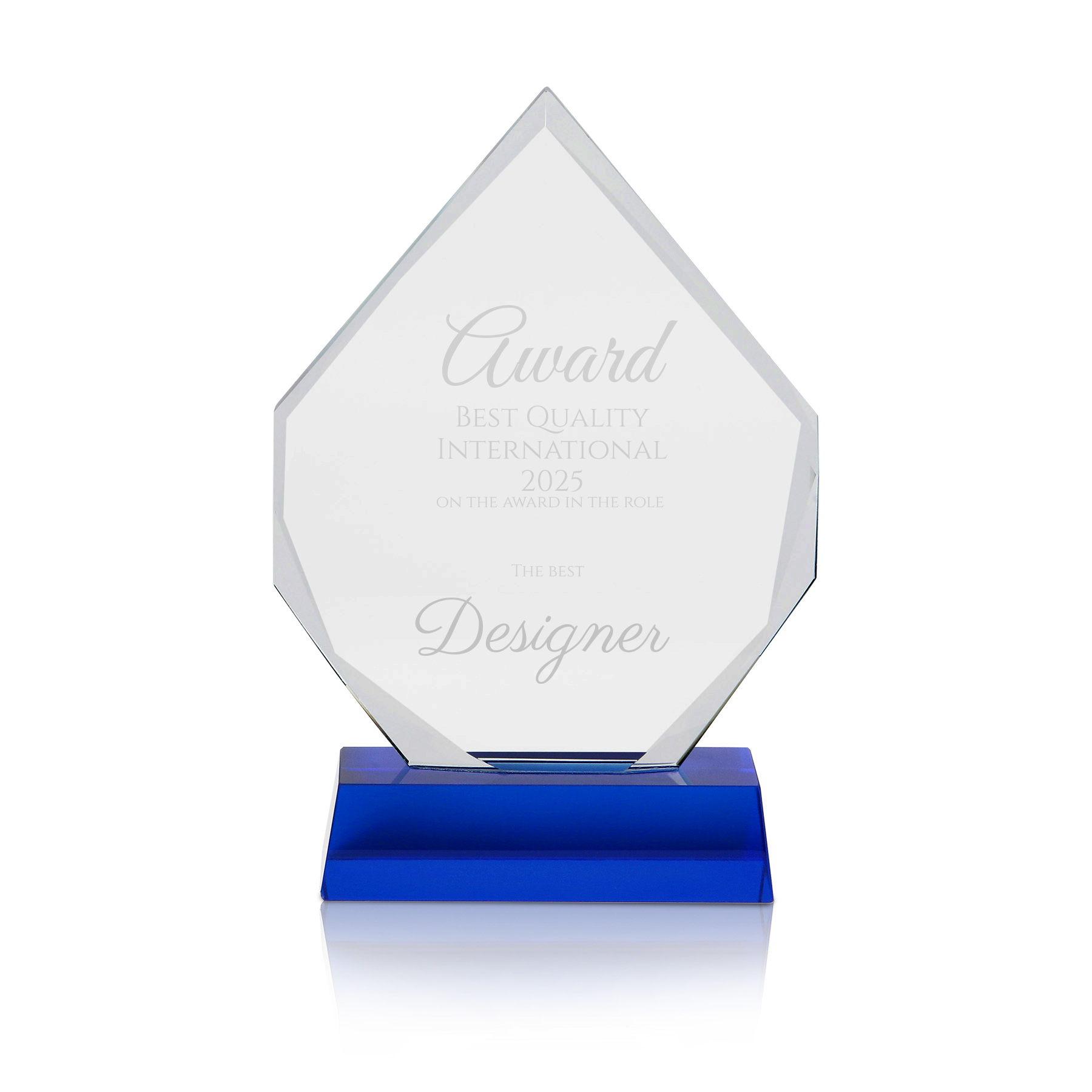Blue Base Crystal Diamond Award