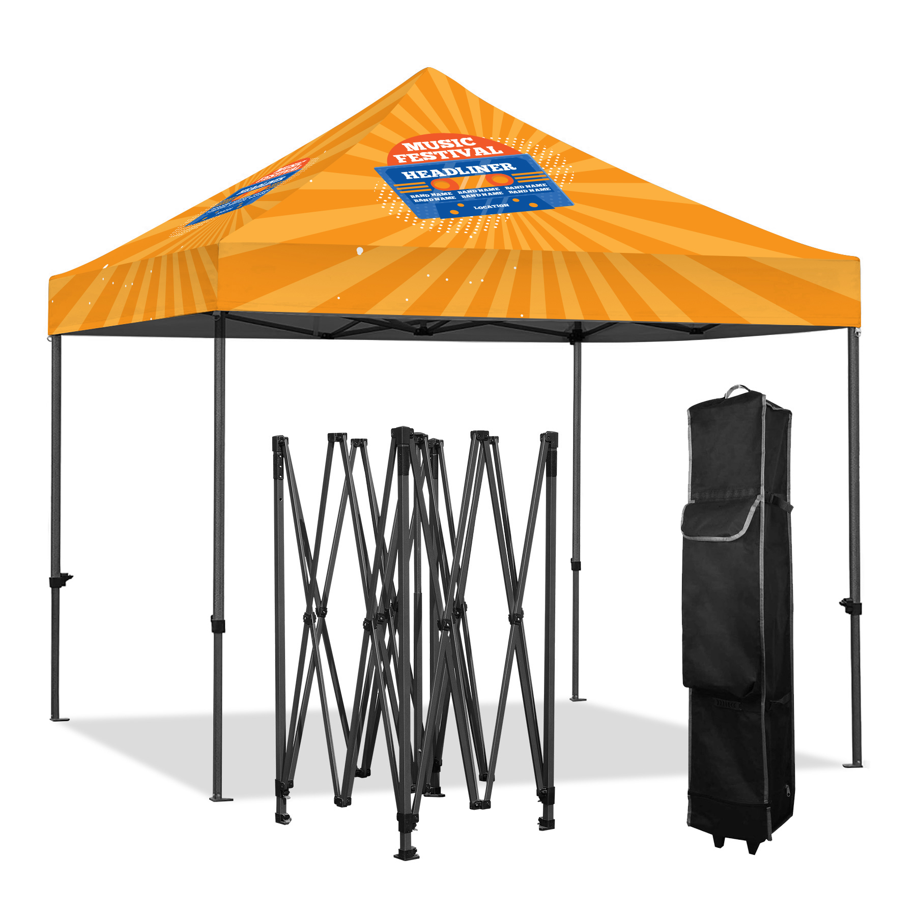 10'x10' Commercial Pop-Up Tent with Sublimated Canopy