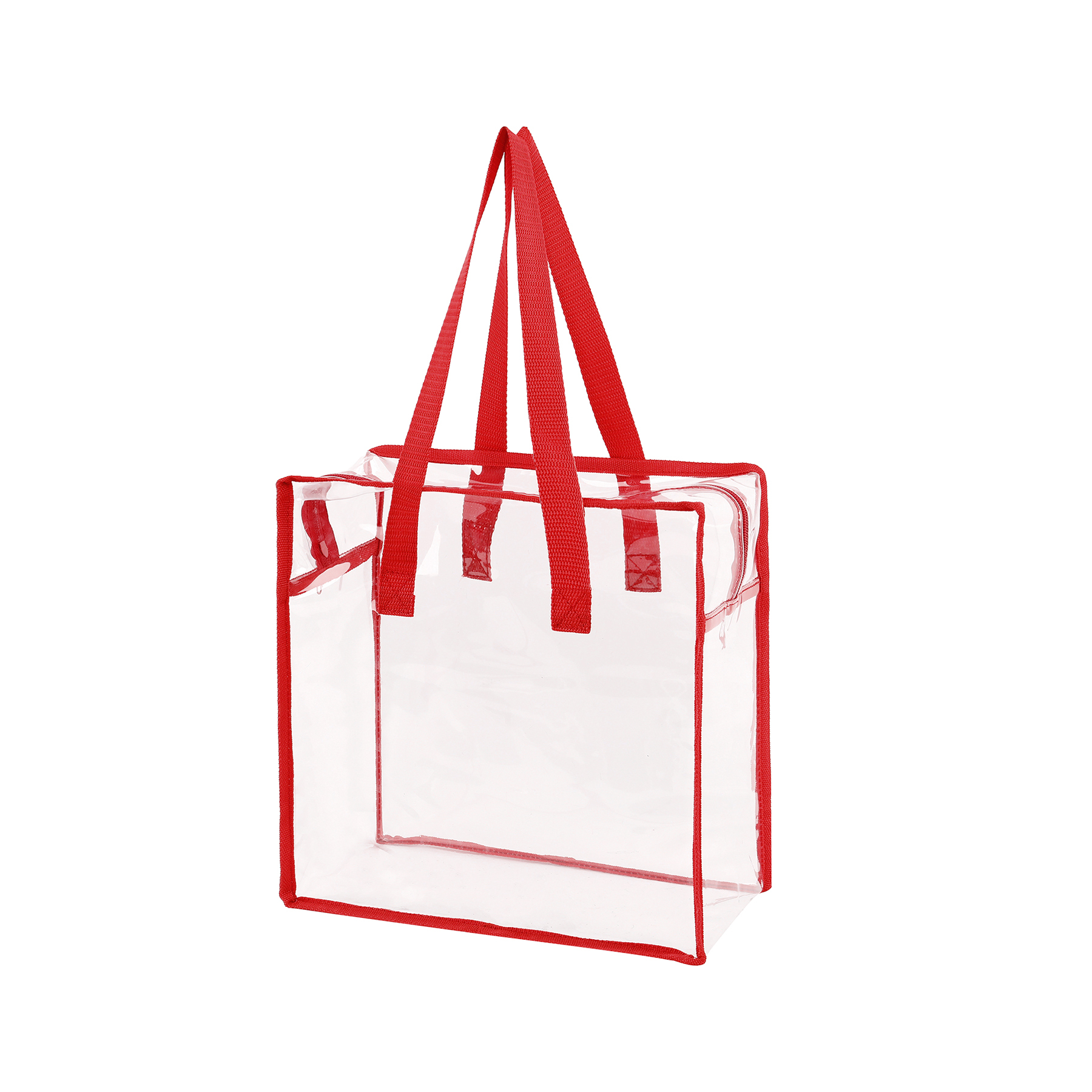 Transparent Vinyl Stadium Compliant Zippered Tote Bag