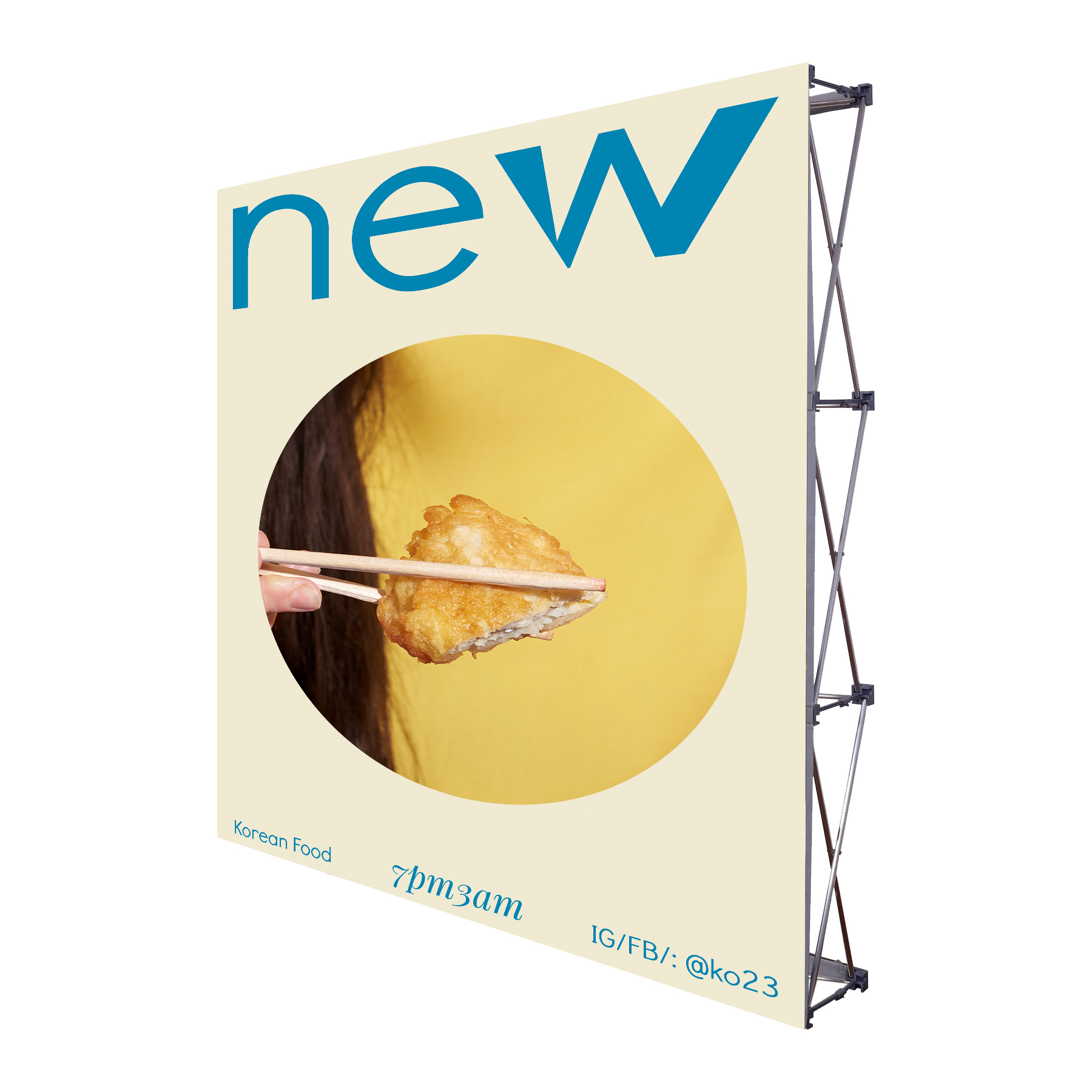 8ft Instant Straight Backdrop Display System